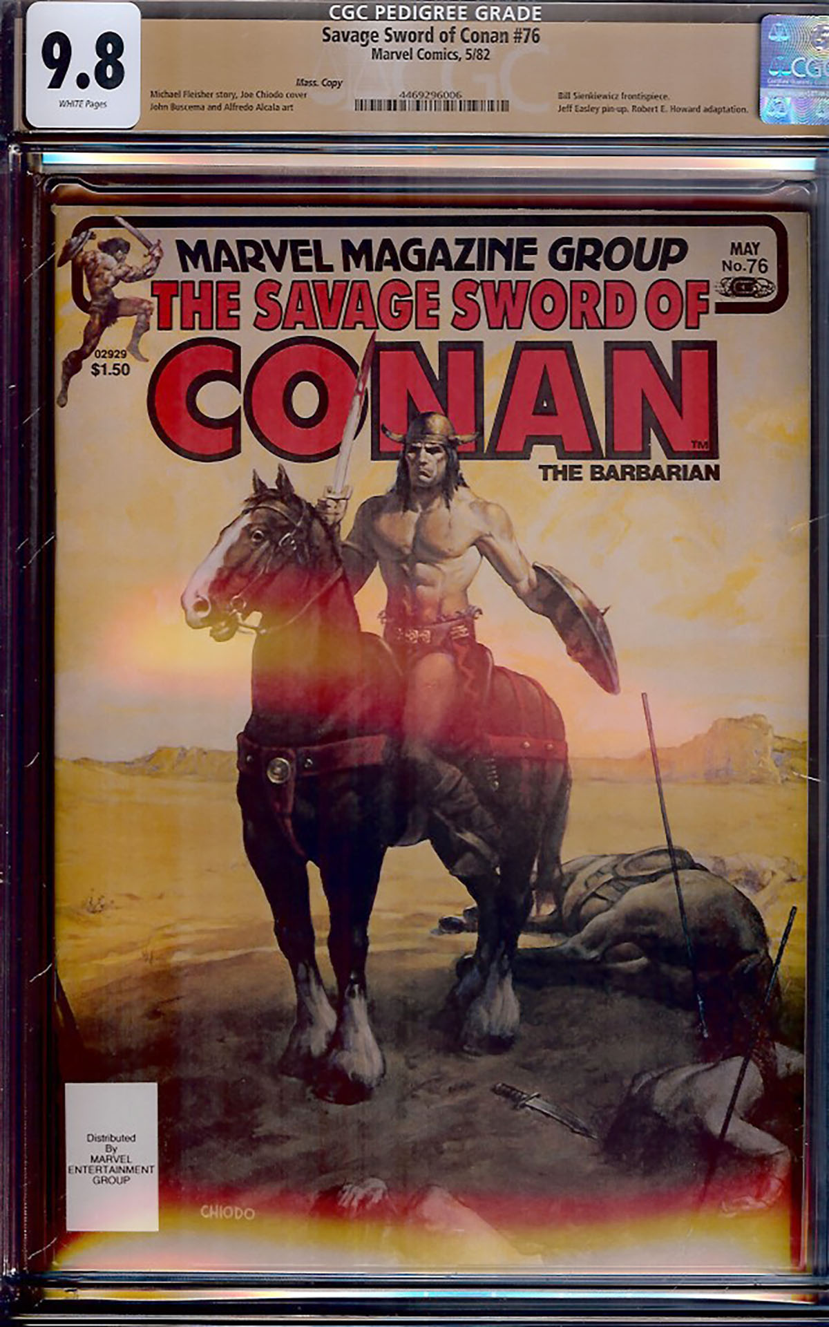 Savage Sword of Conan #76 CGC 9.8 w Mass. Copy