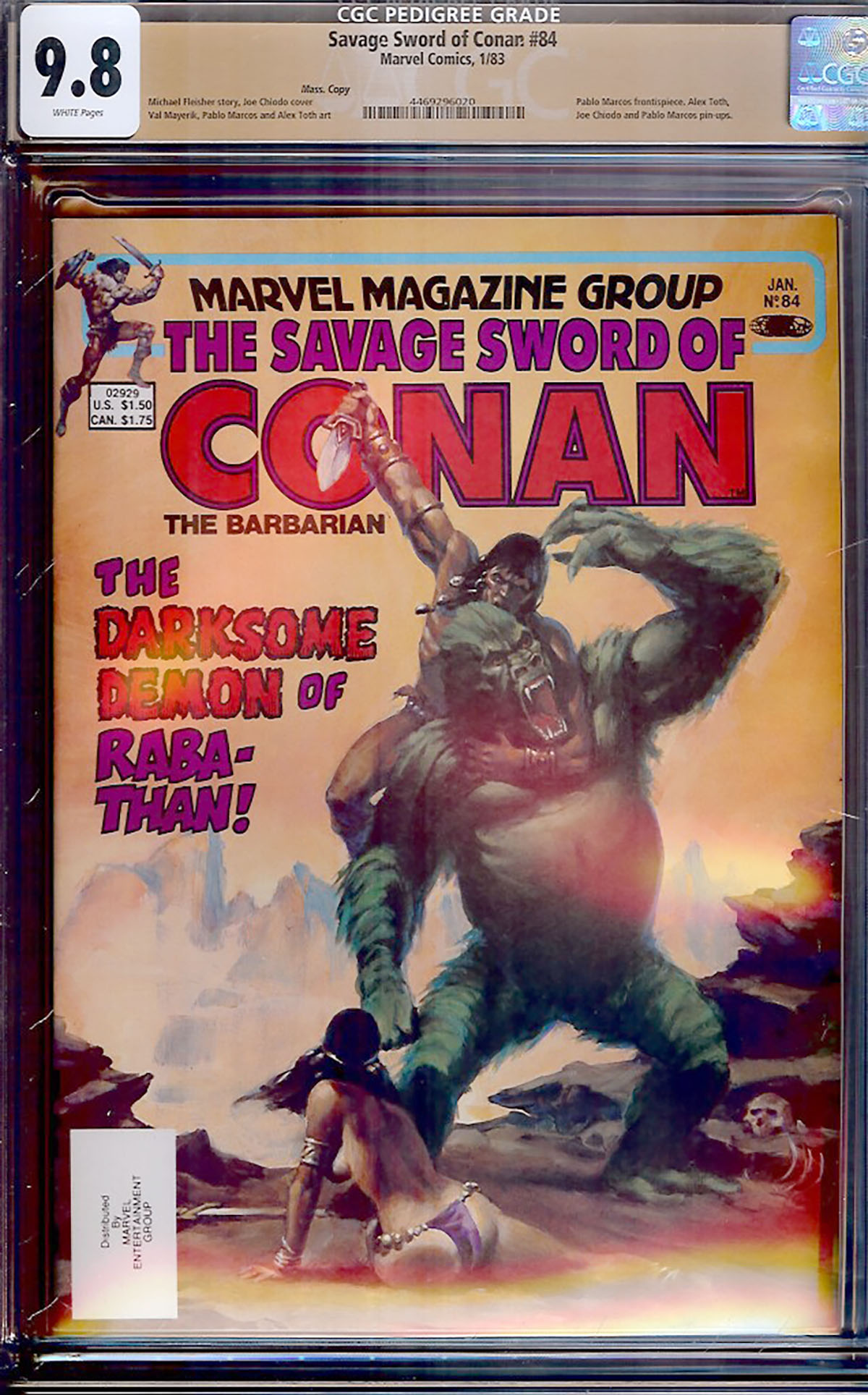 Savage Sword of Conan #84 CGC 9.8 w Mass. Copy