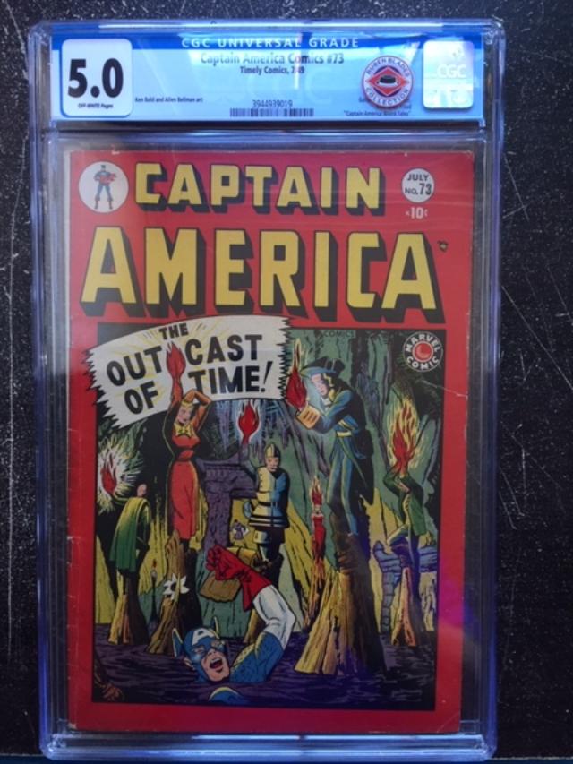 Captain America Comics #73 CGC 5.0 ow