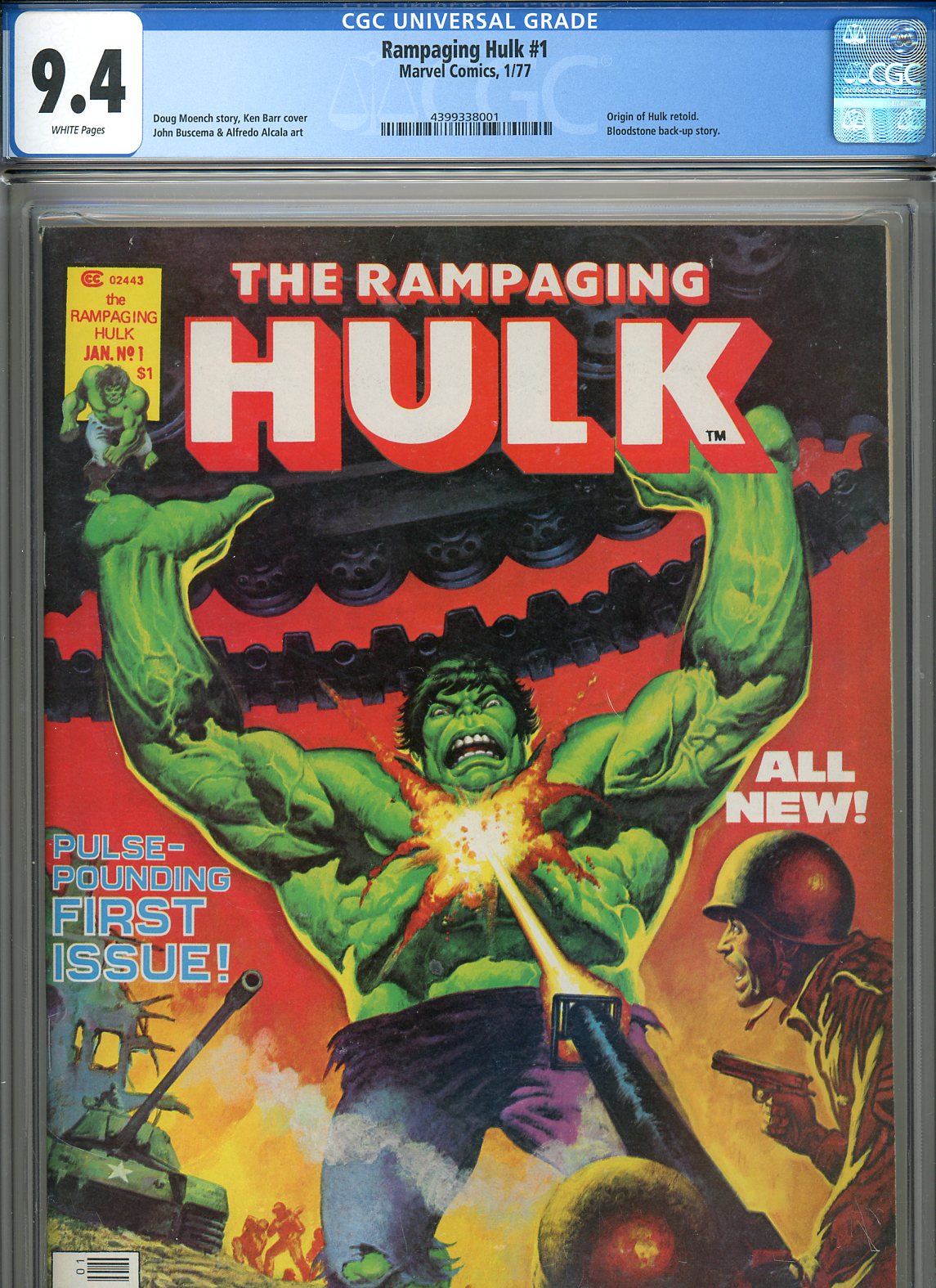 Rampaging Hulk #1 CGC 9.4 w