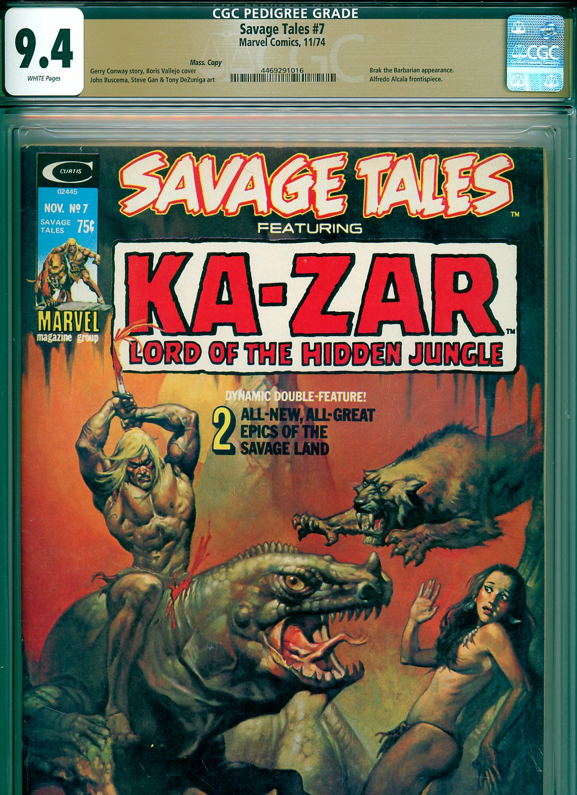 Savage Tales #7 CGC 9.4 w