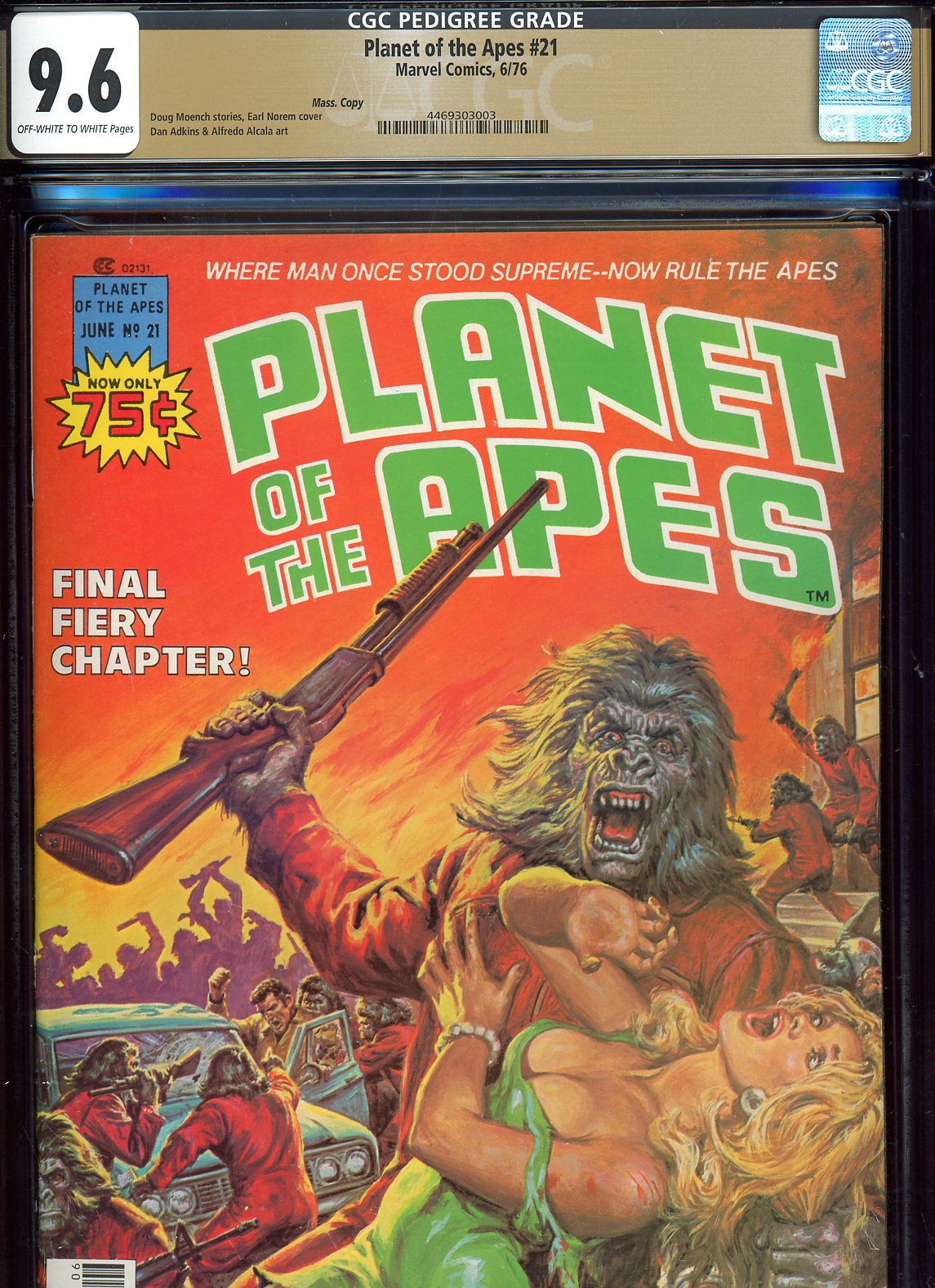 Planet of the Apes #21 CGC 9.6 ow/w Mass. Copy