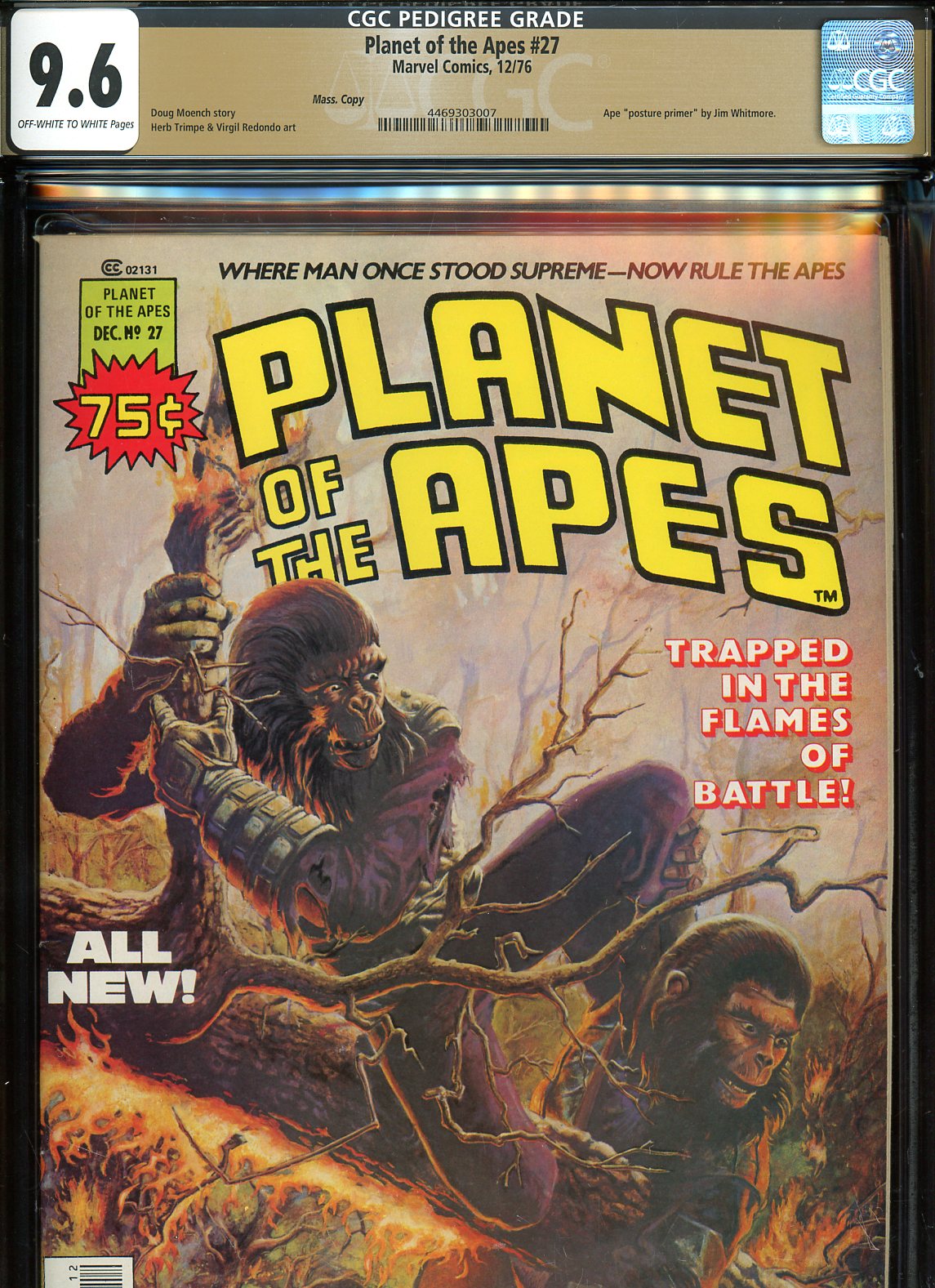 Planet of the Apes #27 CGC 9.6 ow/w Mass. Copy