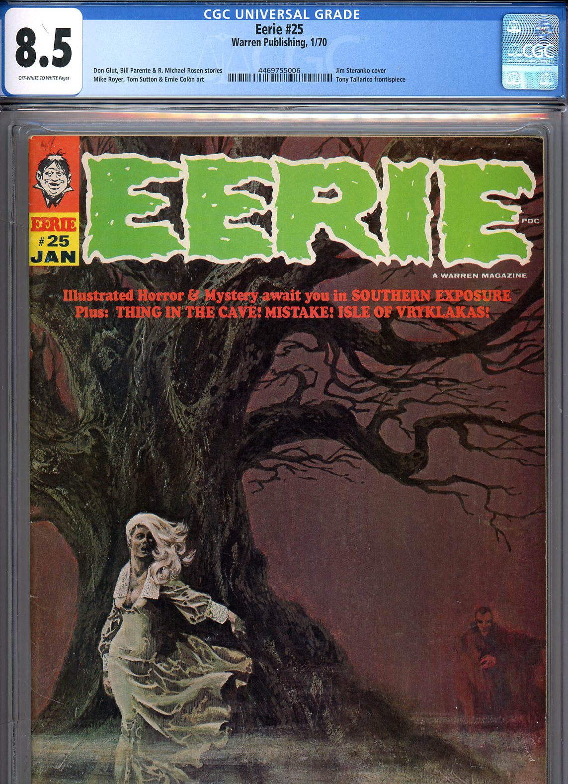 Eerie #25 CGC 8.5 ow/w