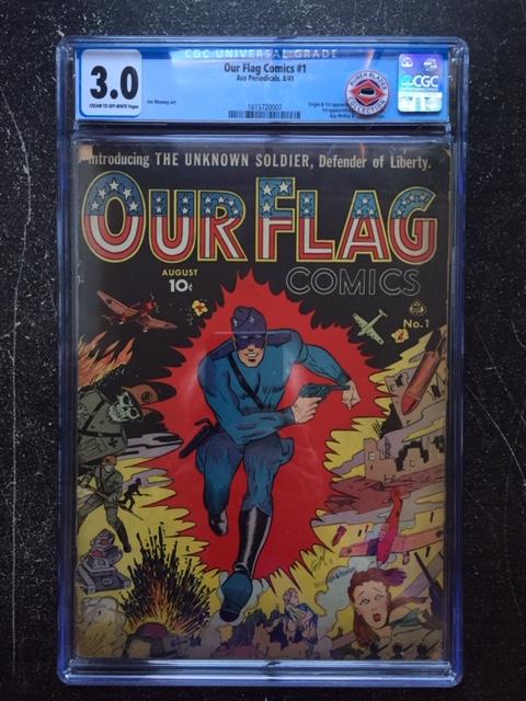 Our Flag Comics #1 CGC 3.0 cr/ow