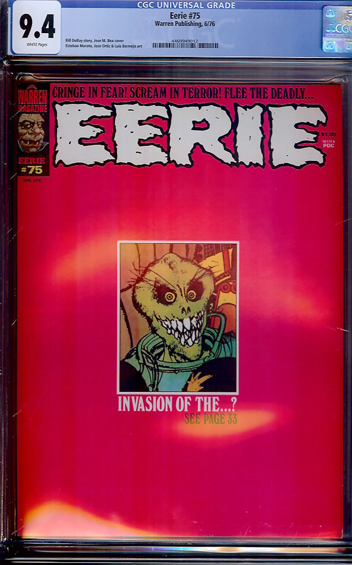 Eerie #75 CGC 9.4 w