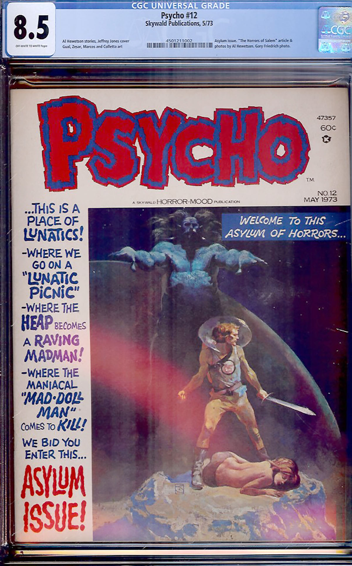 Psycho #12 CGC 8.5 ow/w