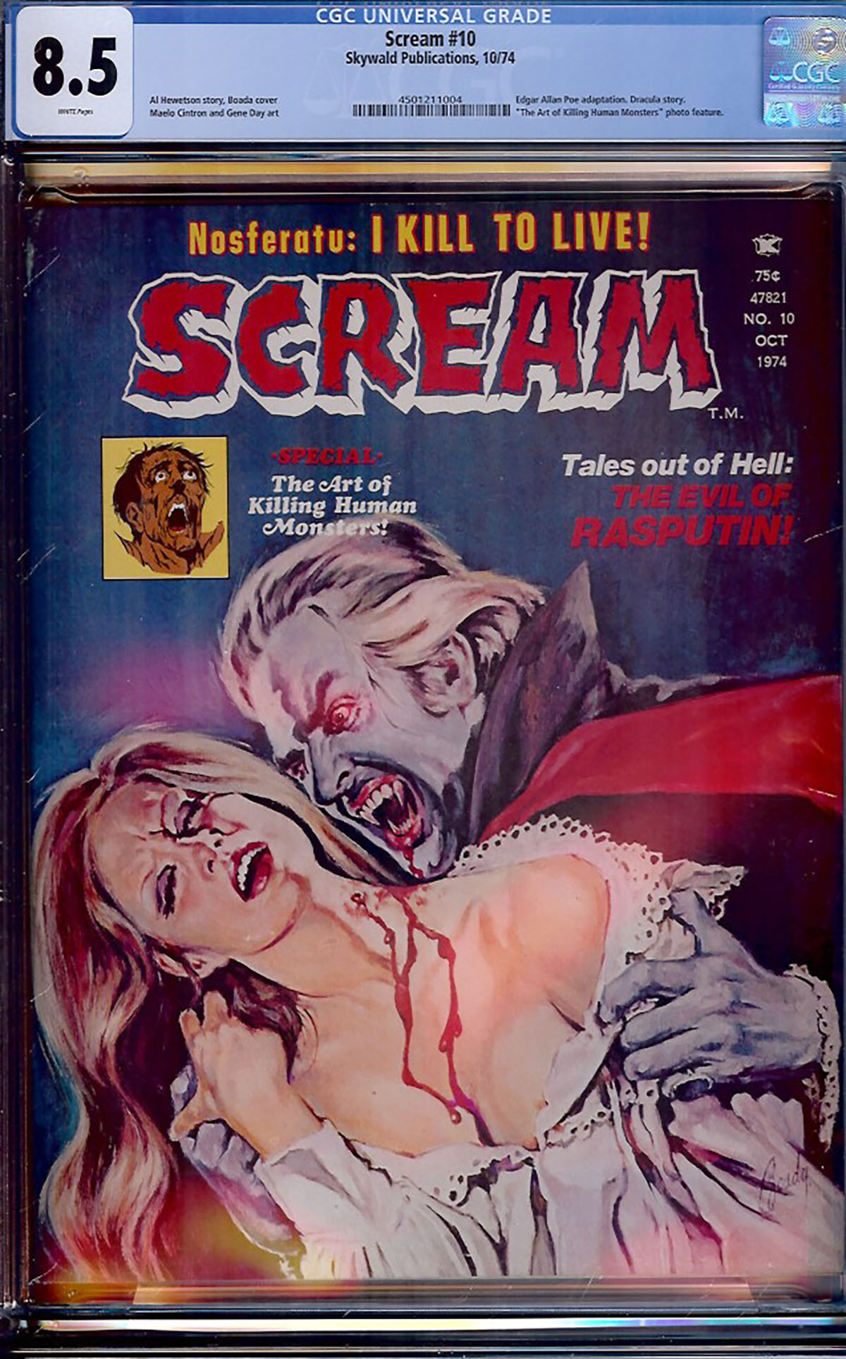 Scream #10 CGC 8.5 w