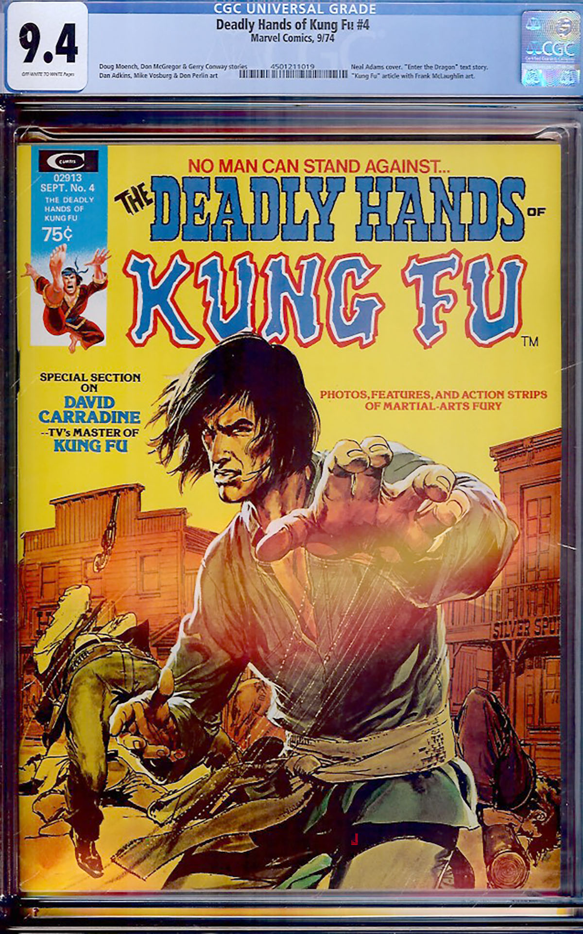 Deadly Hands of Kung Fu #4 CGC 9.4 ow/w