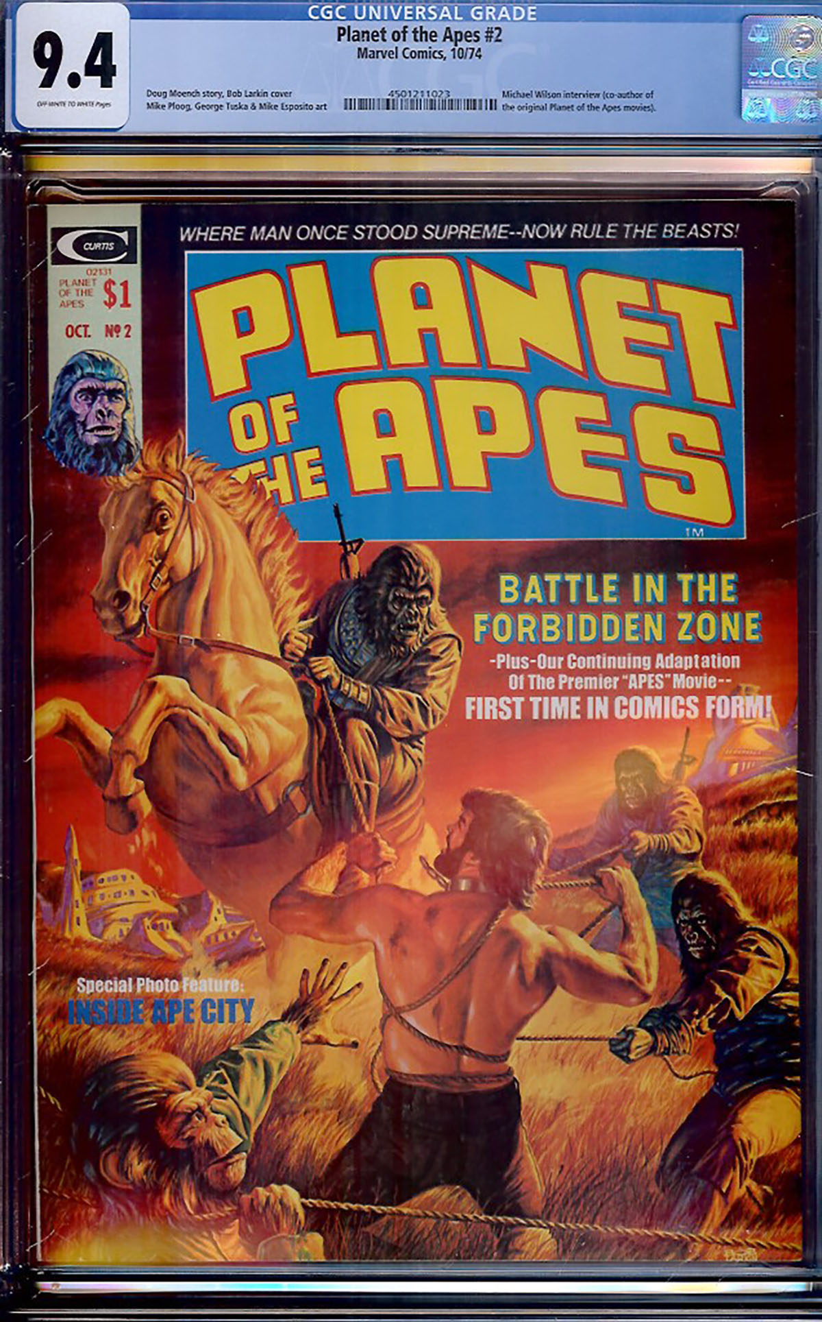 Planet of the Apes #2 CGC 9.4 ow/w