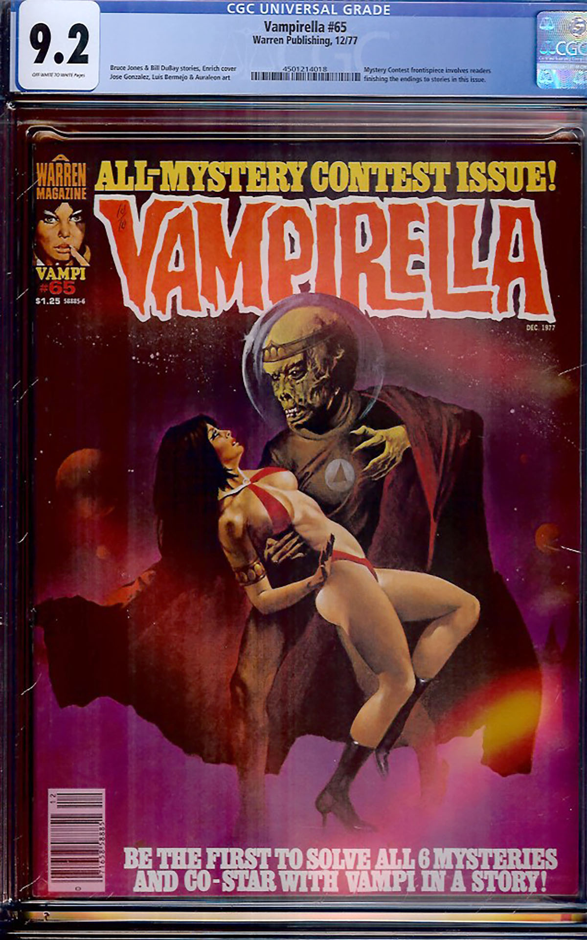 Vampirella #65 CGC 9.2 ow/w