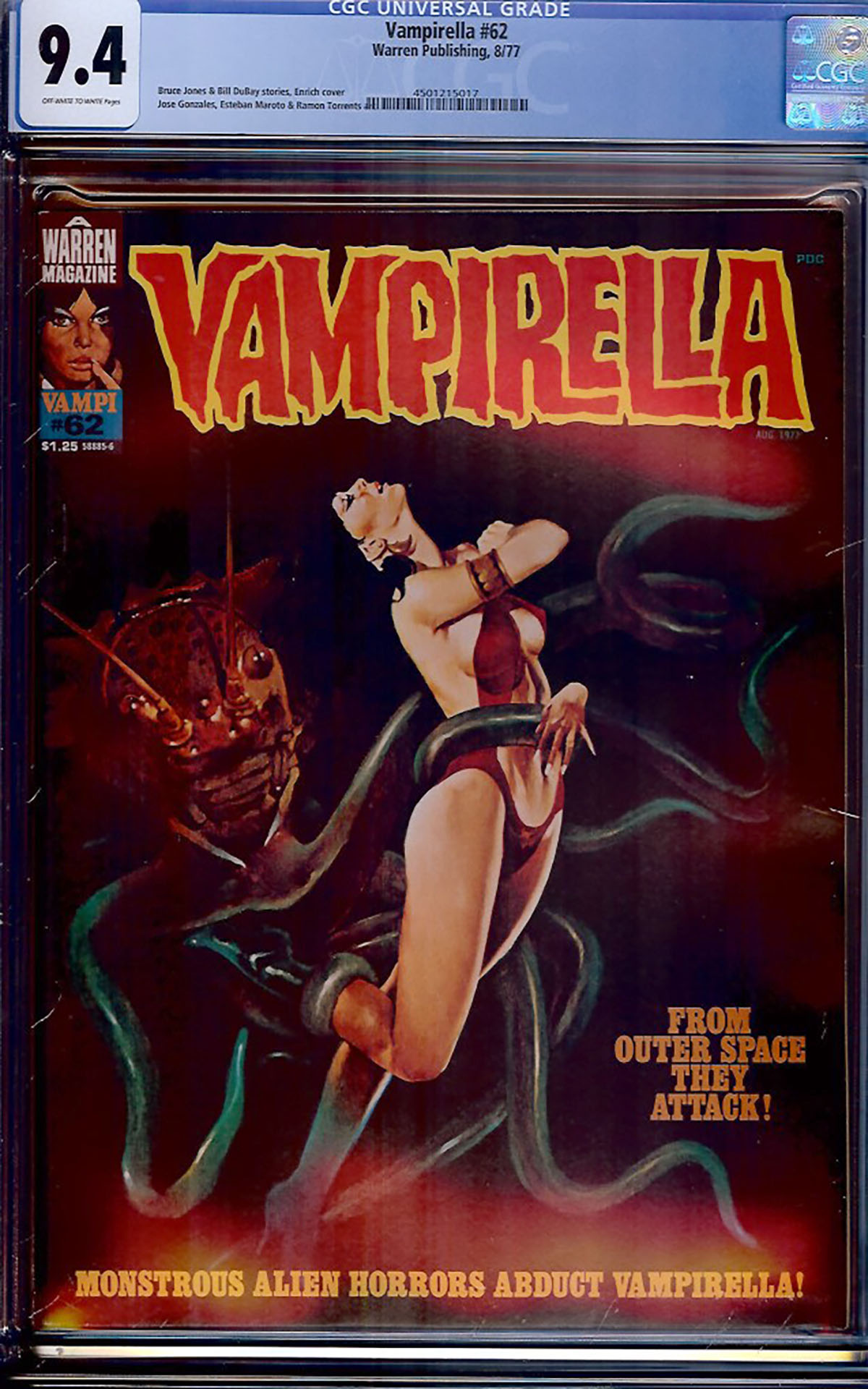 Vampirella #62 CGC 9.4 ow/w