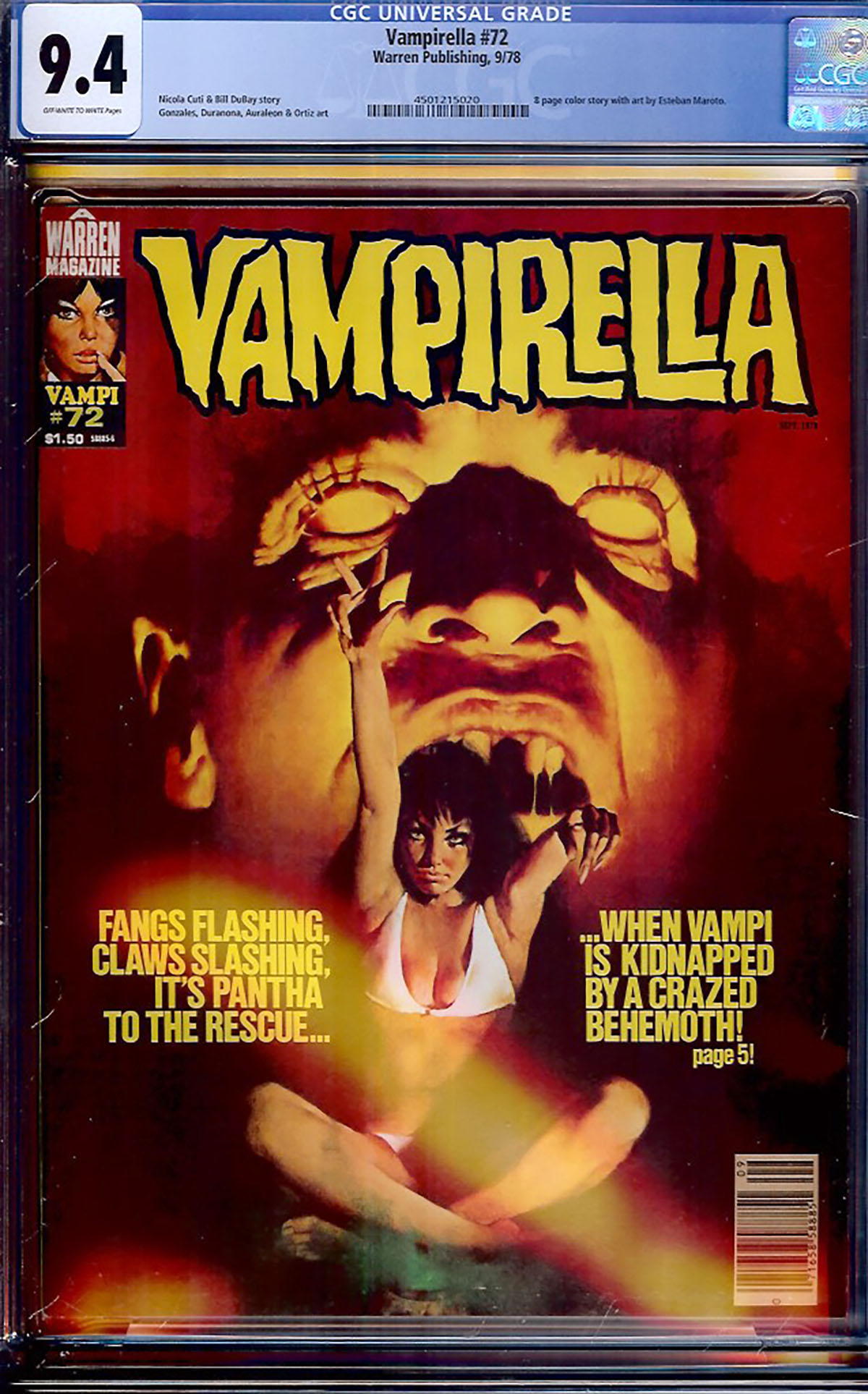 Vampirella #72 CGC 9.4 ow/w