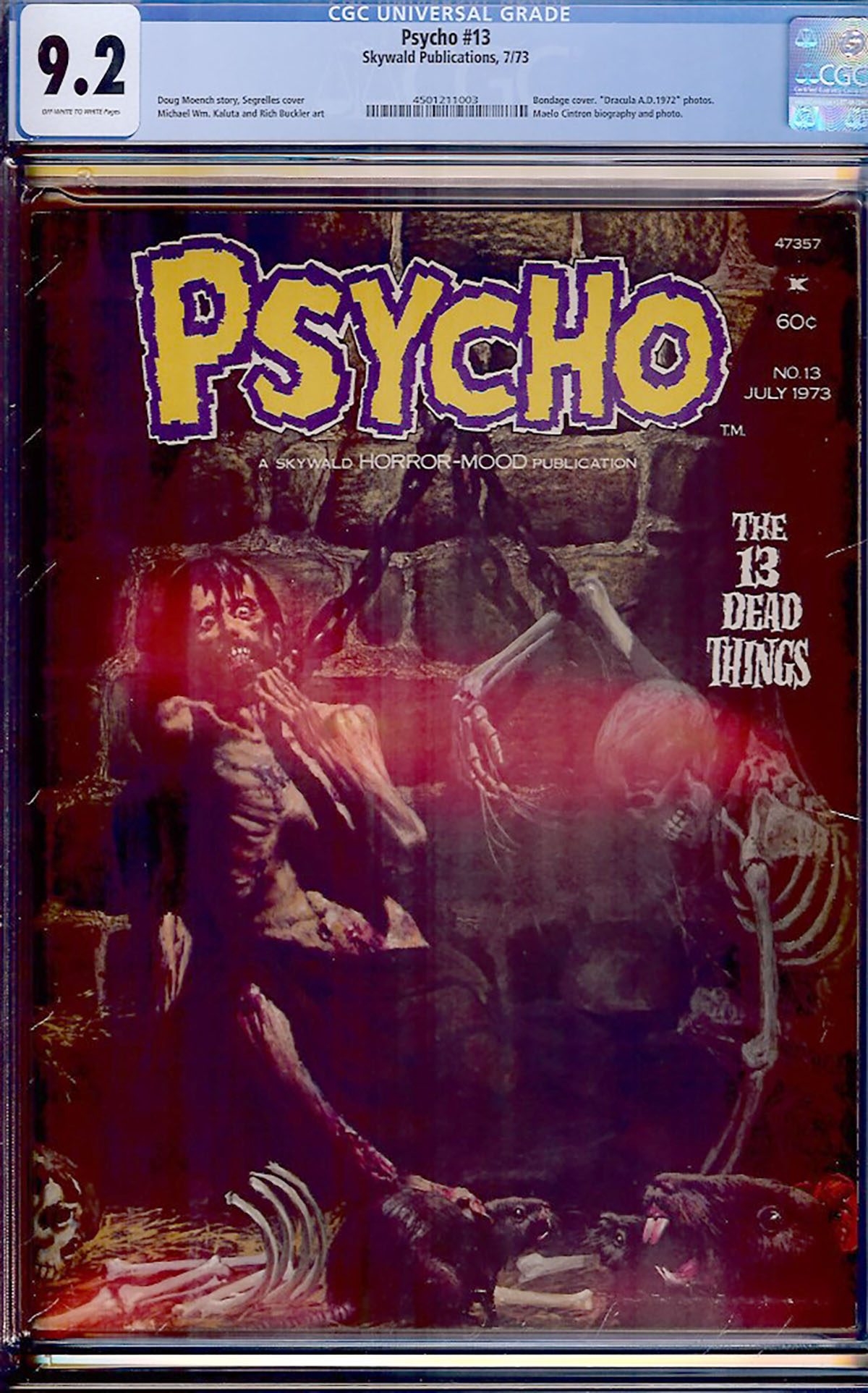 Psycho #13 CGC 9.2 ow/w