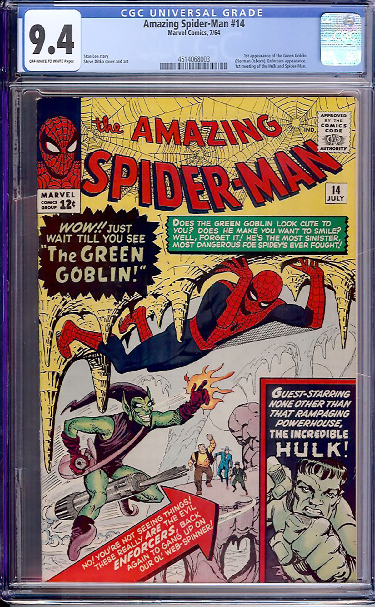 Amazing Spider-Man #14 CGC 9.4 ow/w