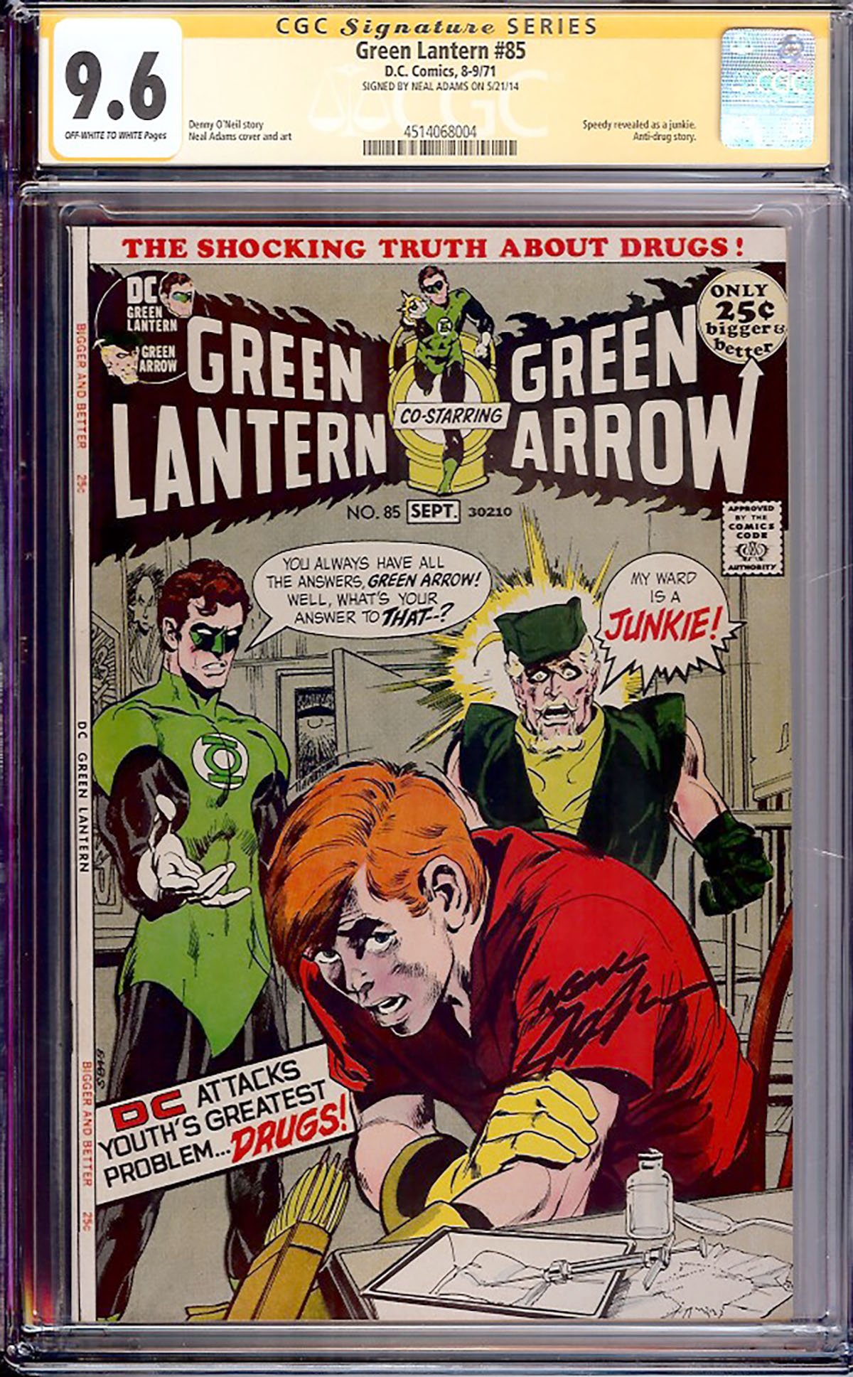 Green Lantern #85 CGC 9.6 ow/w CGC Signature SERIES