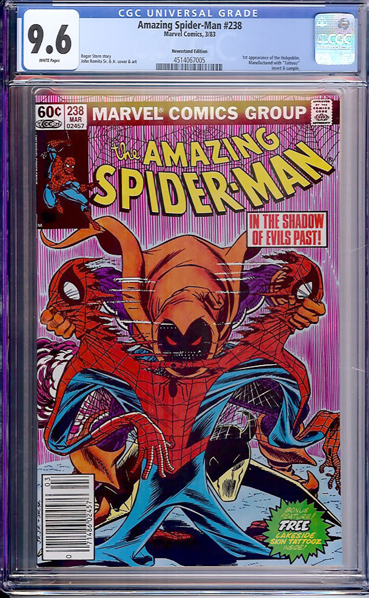 Amazing Spider-Man #238 CGC 9.6 w Newsstand Edition