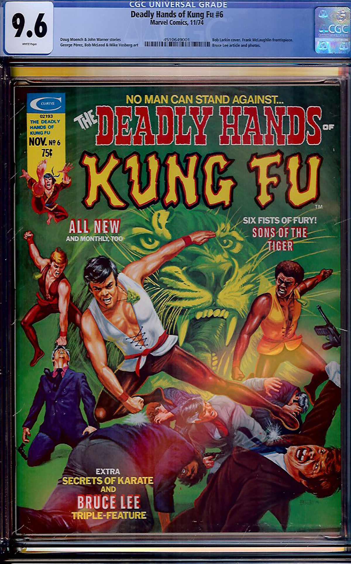 Deadly Hands of Kung Fu #6 CGC 9.6 w