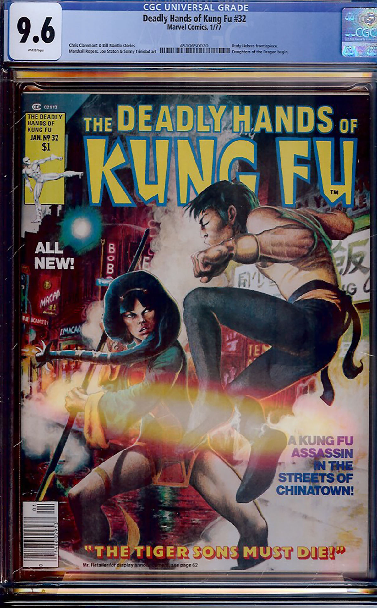 Deadly Hands of Kung Fu #32 CGC 9.6 w