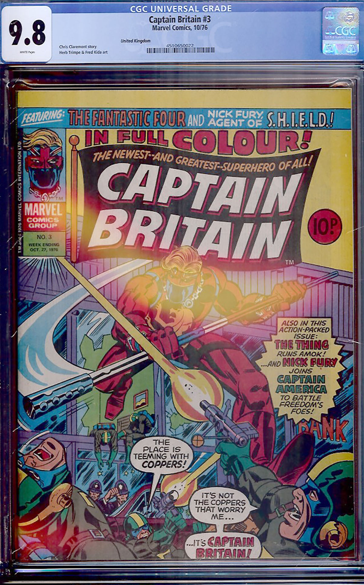 Captain Britain #3 CGC 9.8 w