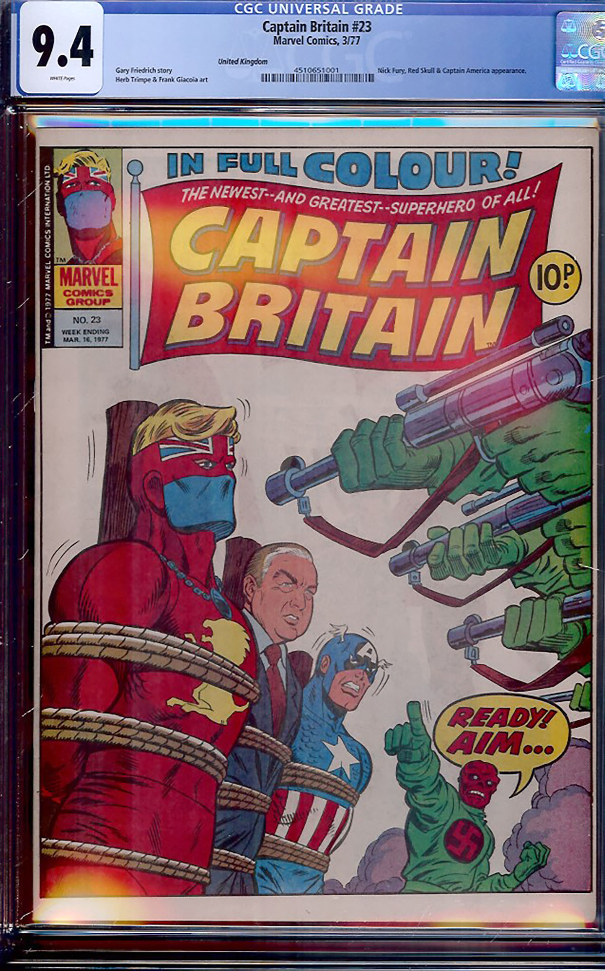 Captain Britain #23 CGC 9.4 w