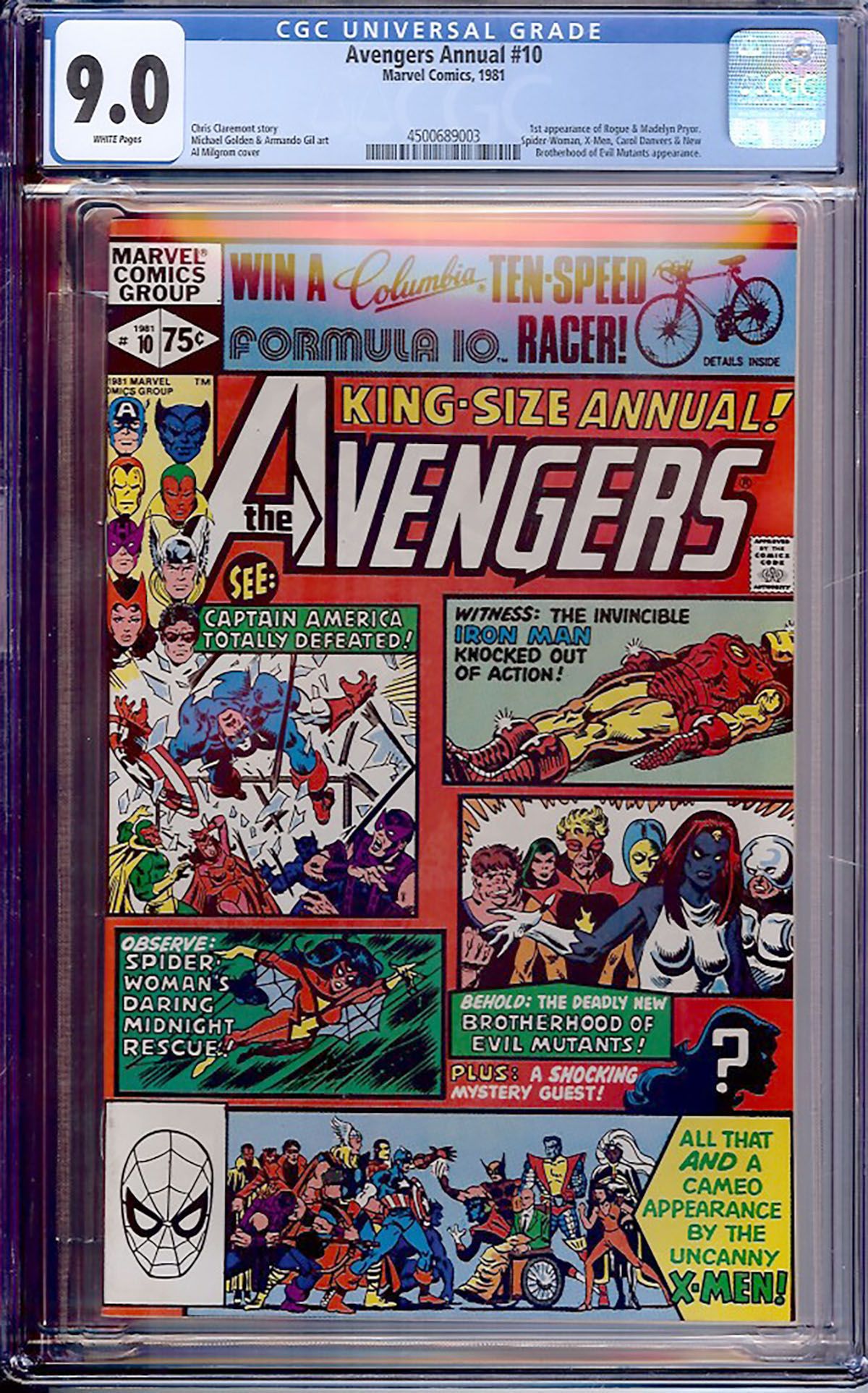 Avengers Annual #10 CGC 9.0 w