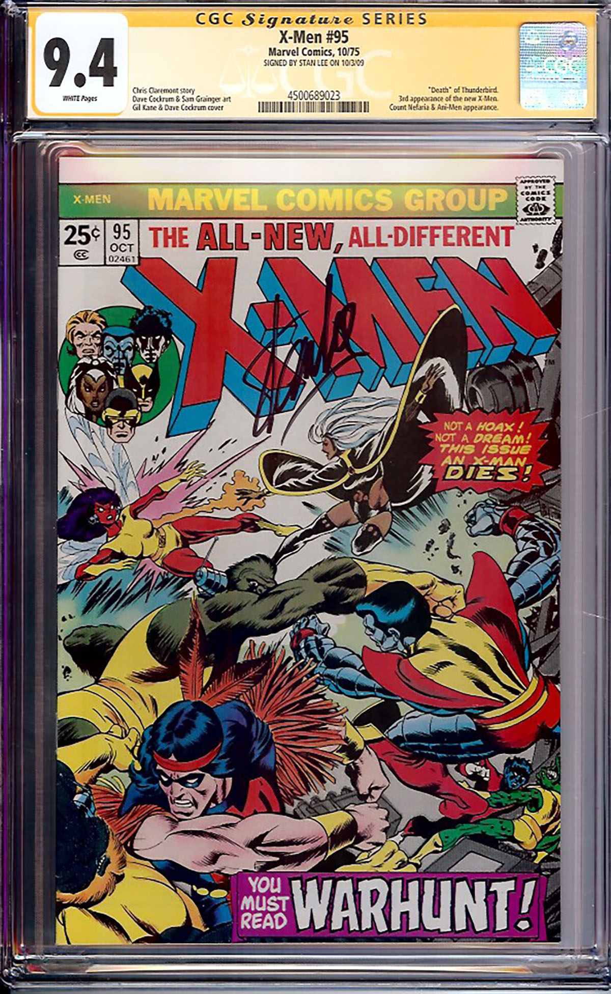 X-Men #95 CGC 9.4 w CGC Signature SERIES