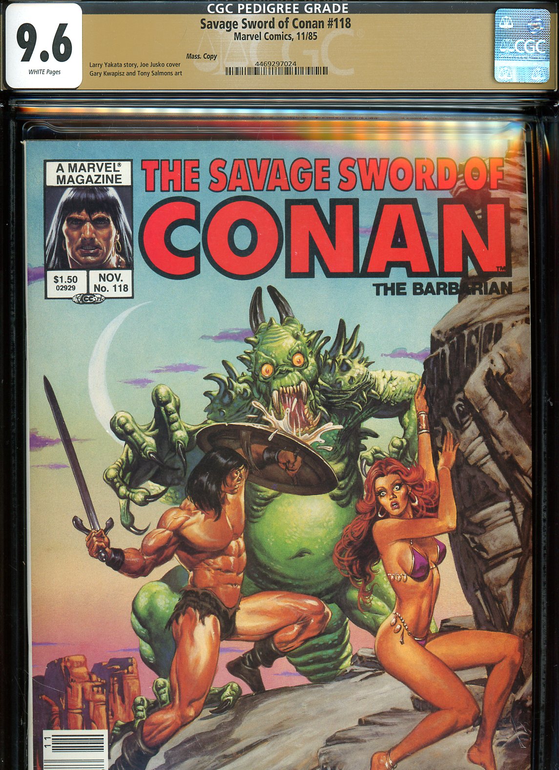 Savage Sword of Conan #118 CGC 9.6 w Mass. Copy