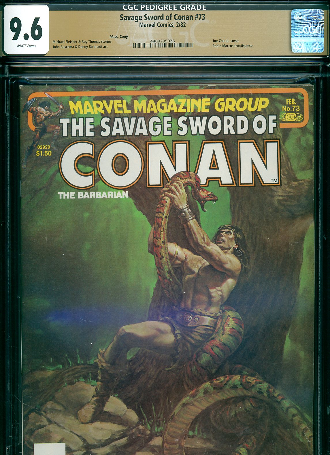 Savage Sword of Conan #73 CGC 9.6 w Mass. Copy