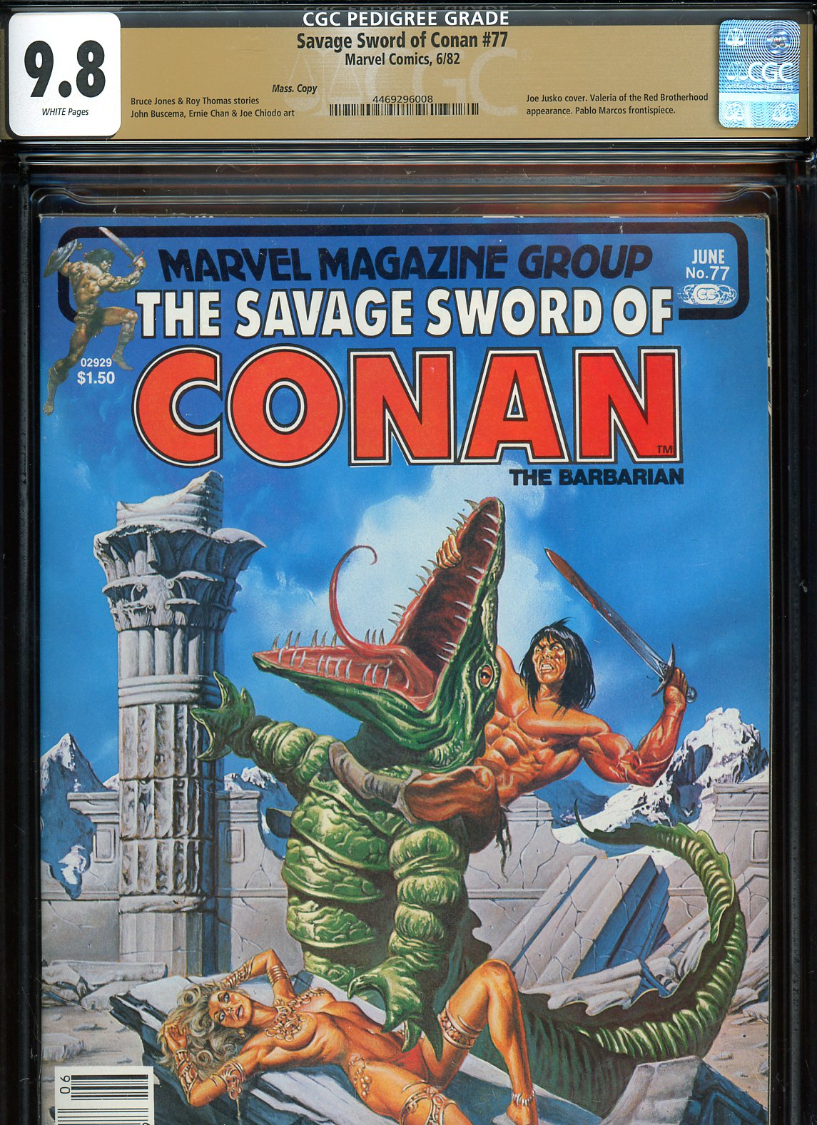 Savage Sword of Conan #77 CGC 9.8 w Mass. Copy