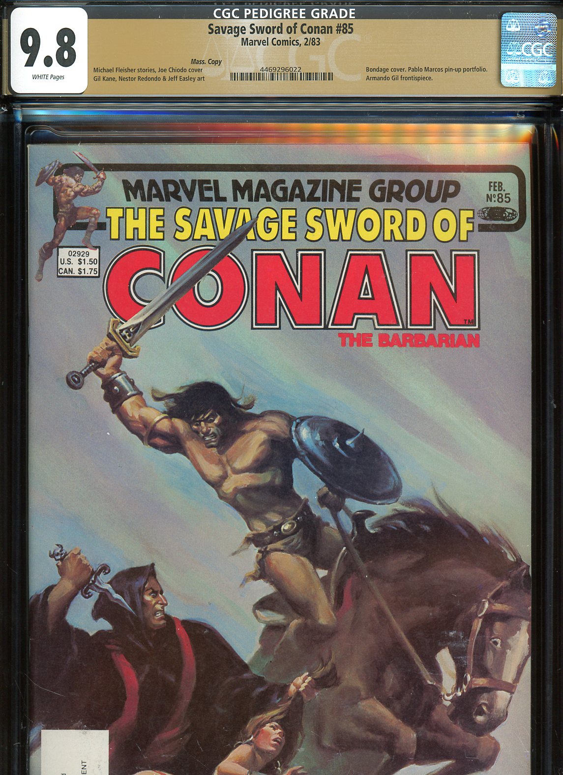 Savage Sword of Conan #85 CGC 9.8 w Mass. Copy