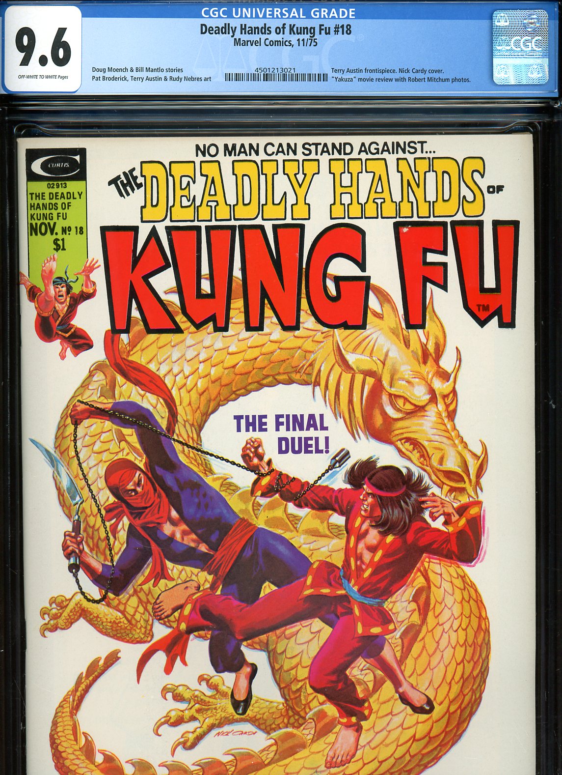 Deadly Hands of Kung Fu #18 CGC 9.6 ow/w