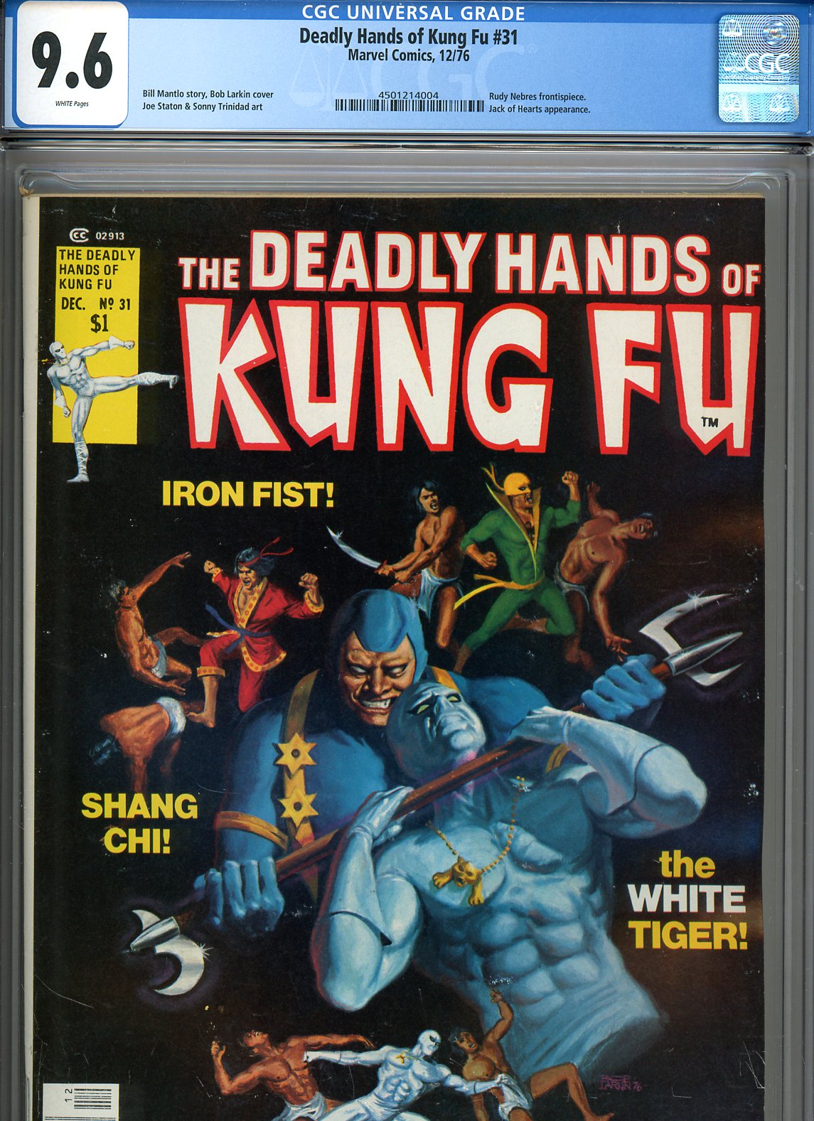 Deadly Hands of Kung Fu #31 CGC 9.6 w