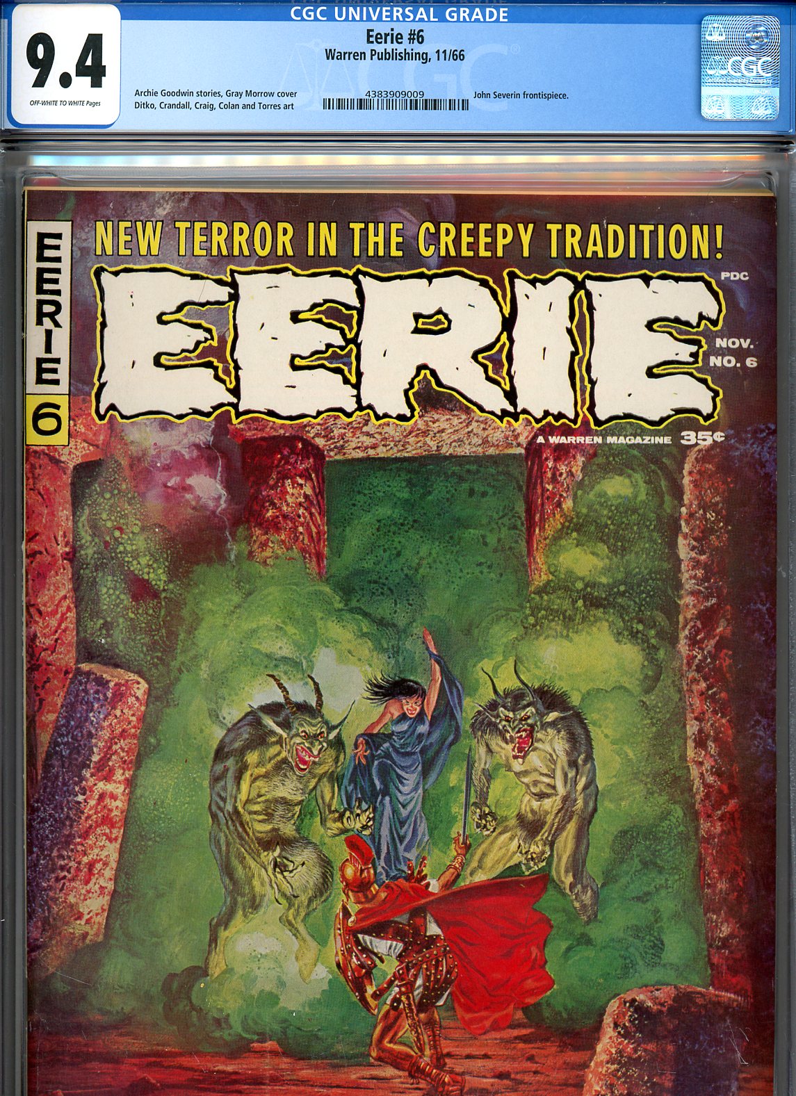 Eerie #6 CGC 9.4 ow/w