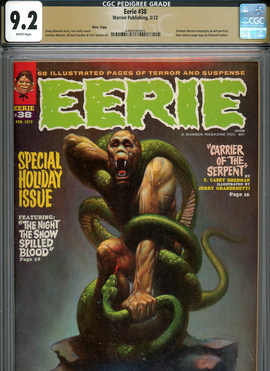 Eerie #38 CGC 9.2 w Mass. Copy