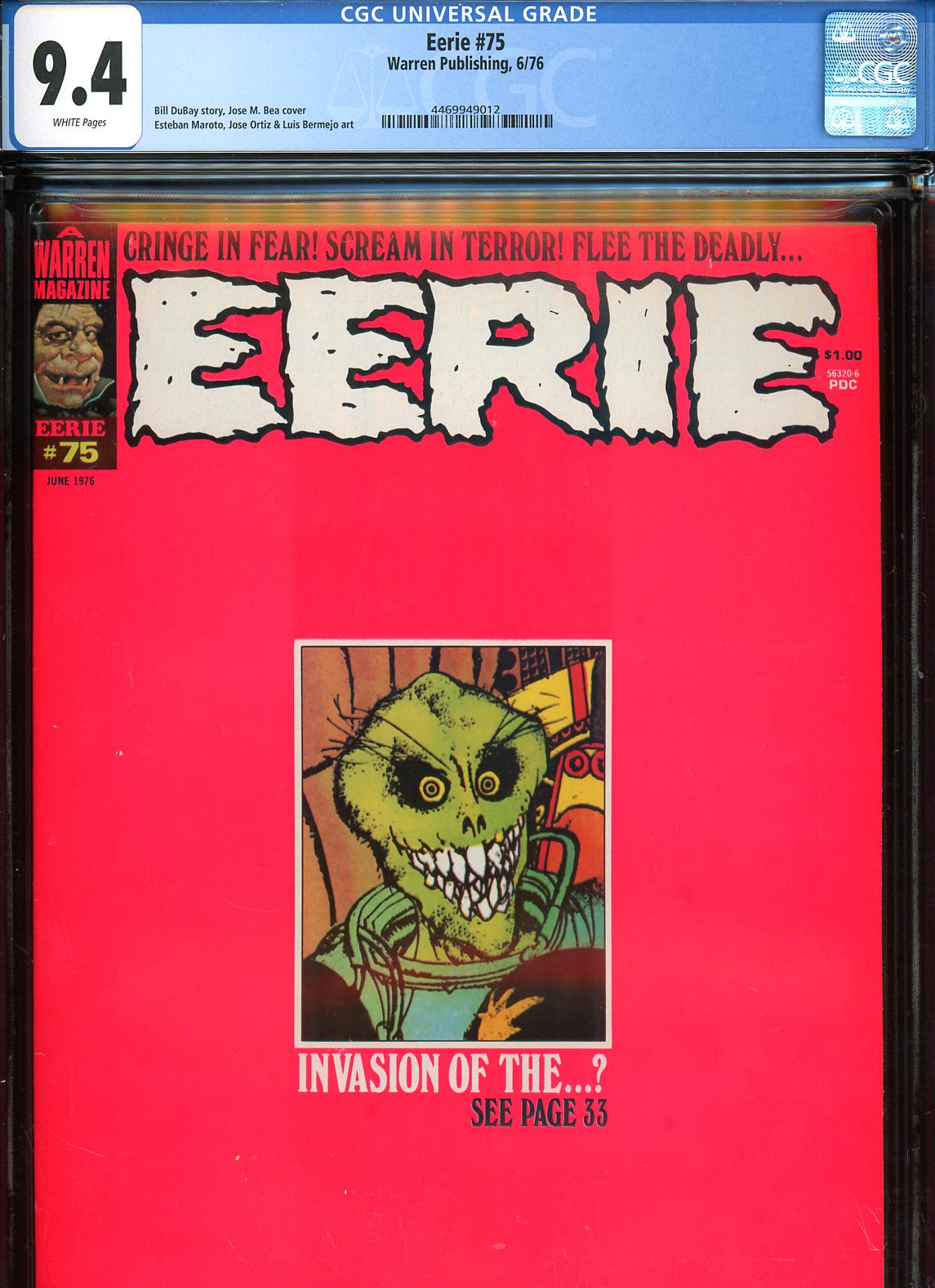 Eerie #75 CGC 9.4 w