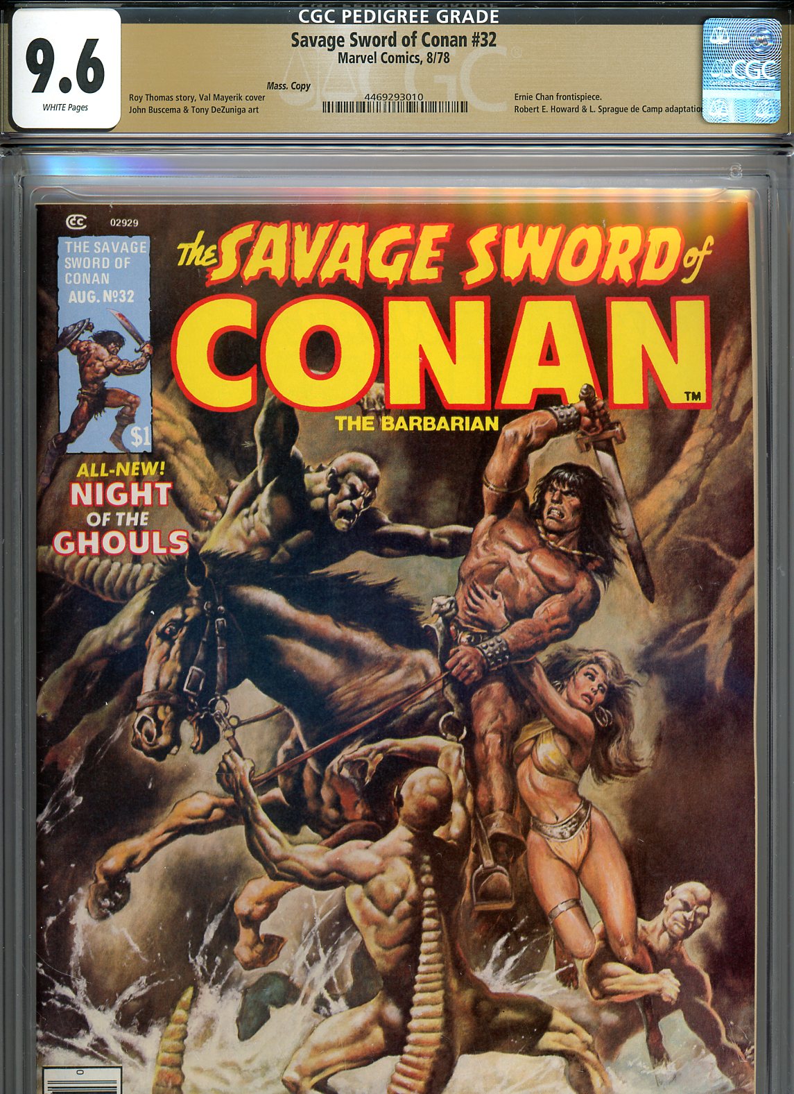 Savage Sword of Conan #32 CGC 9.6 w Mass. Copy