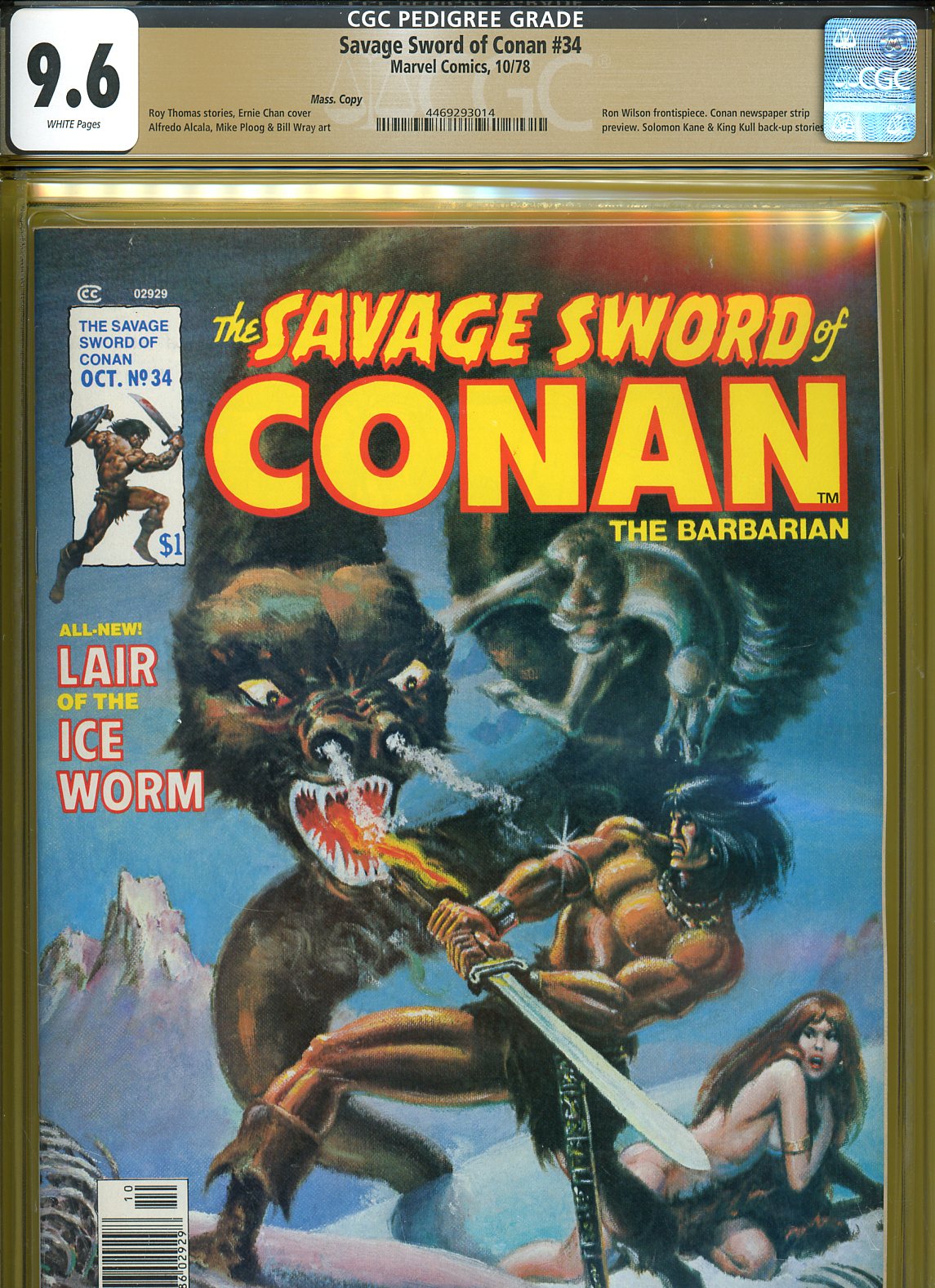 Savage Sword of Conan #34 CGC 9.6 w Mass. Copy