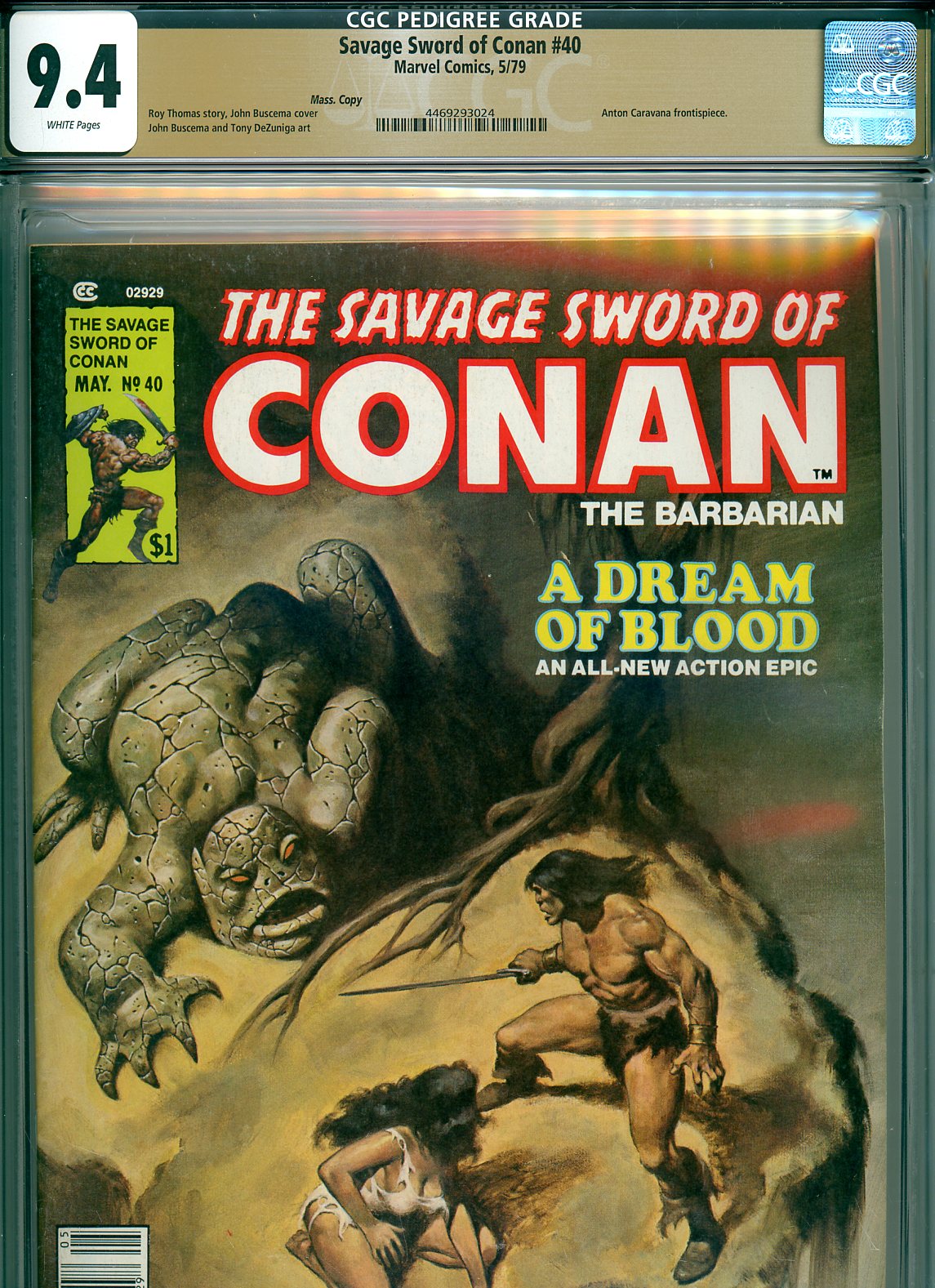 Savage Sword of Conan #40 CGC 9.4 w Mass. Copy