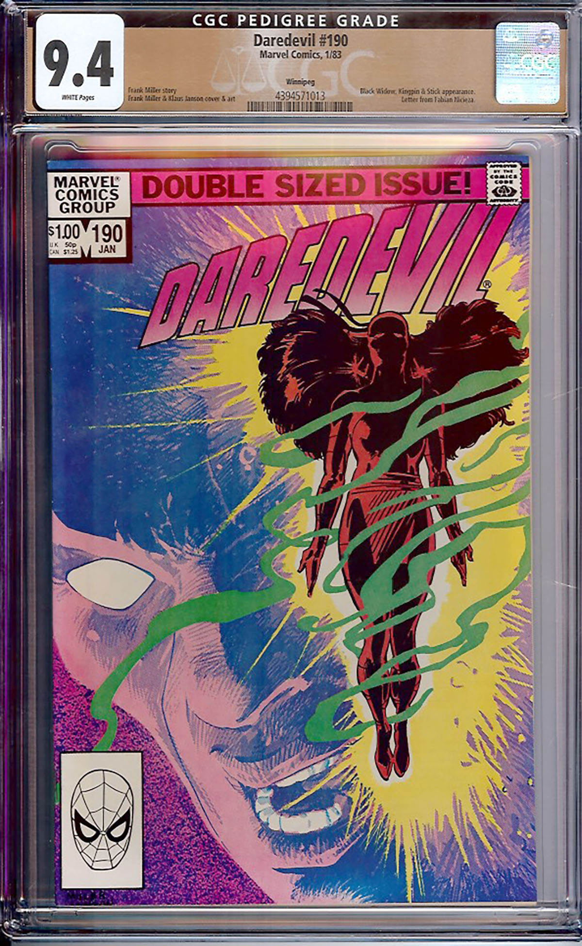 Daredevil #190 CGC 9.4 w Winnipeg