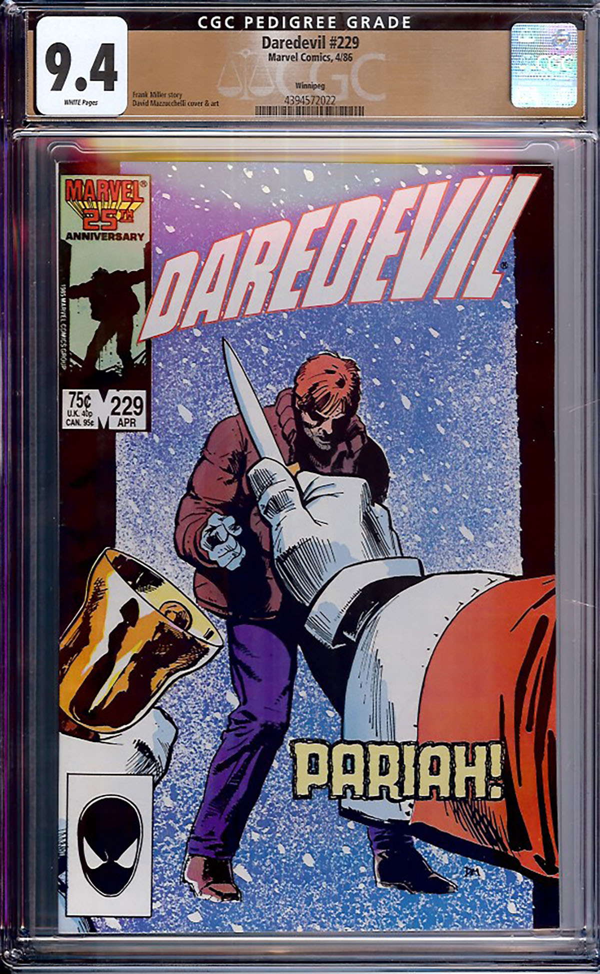 Daredevil #229 CGC 9.4 w Winnipeg