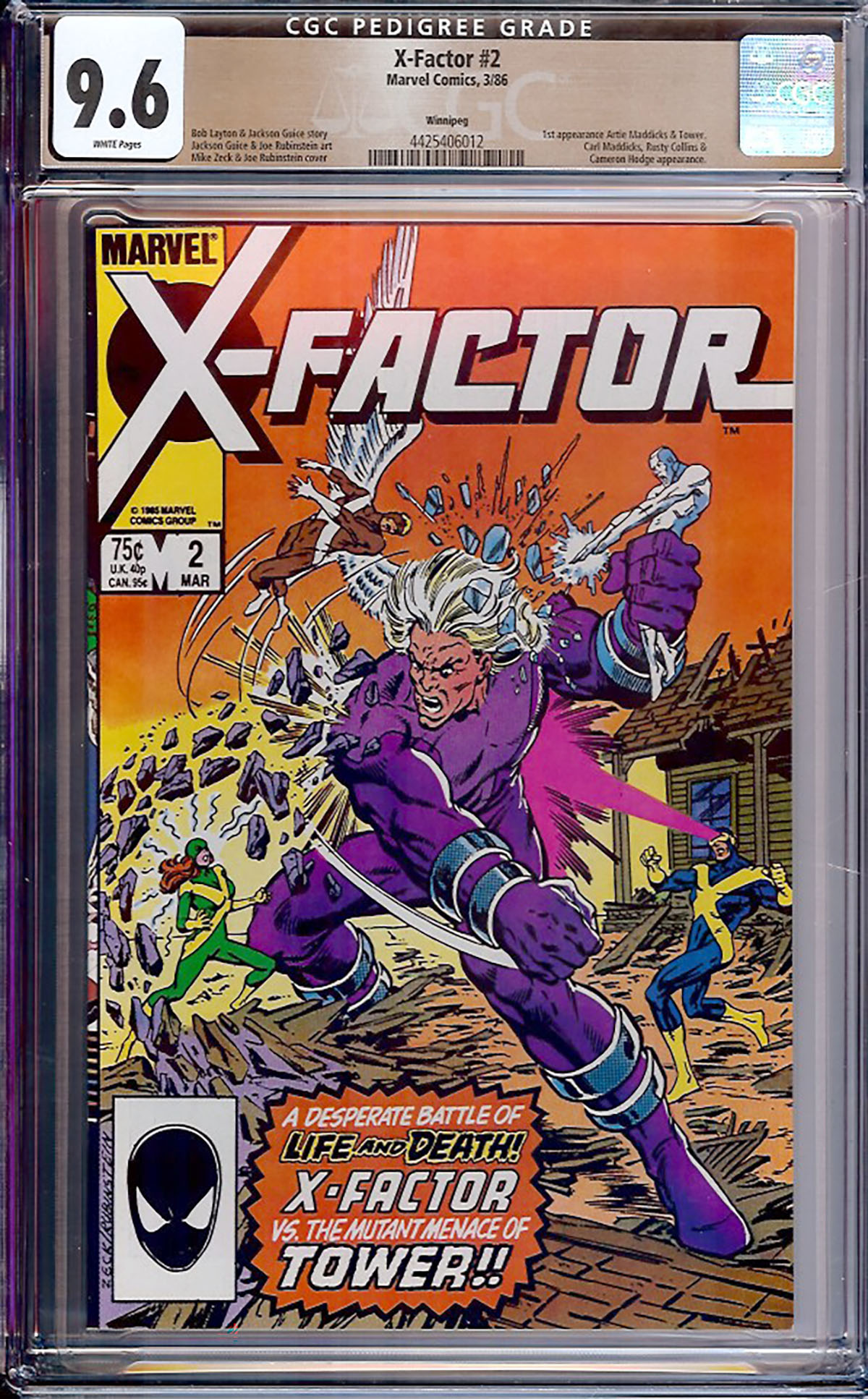 X-Factor #2 CGC 9.6 w Winnipeg