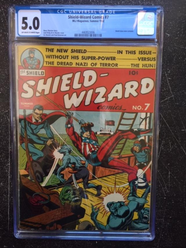 Shield-Wizard Comics #7 CGC 5.0 ow/w