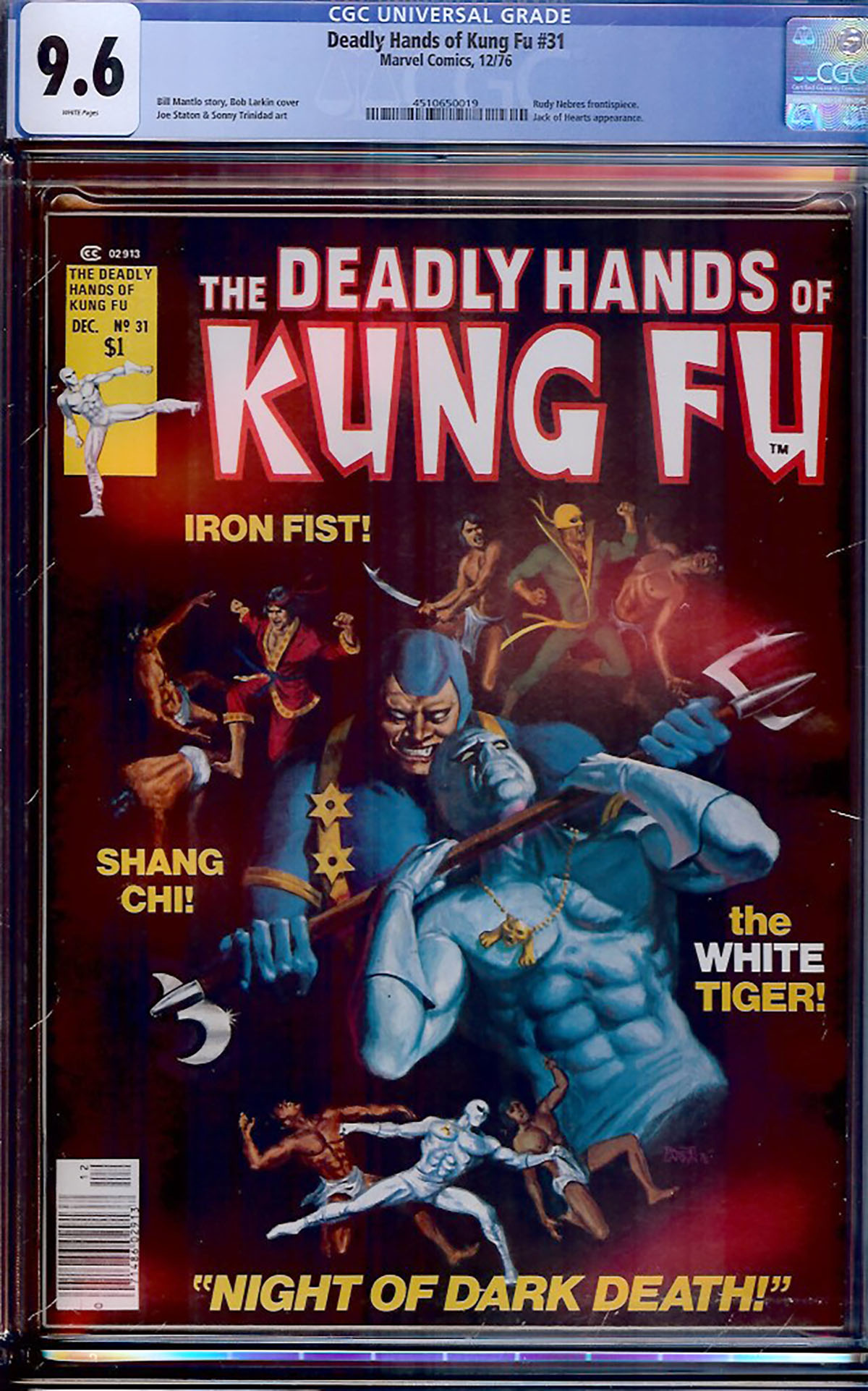 Deadly Hands of Kung Fu #31 CGC 9.6 w