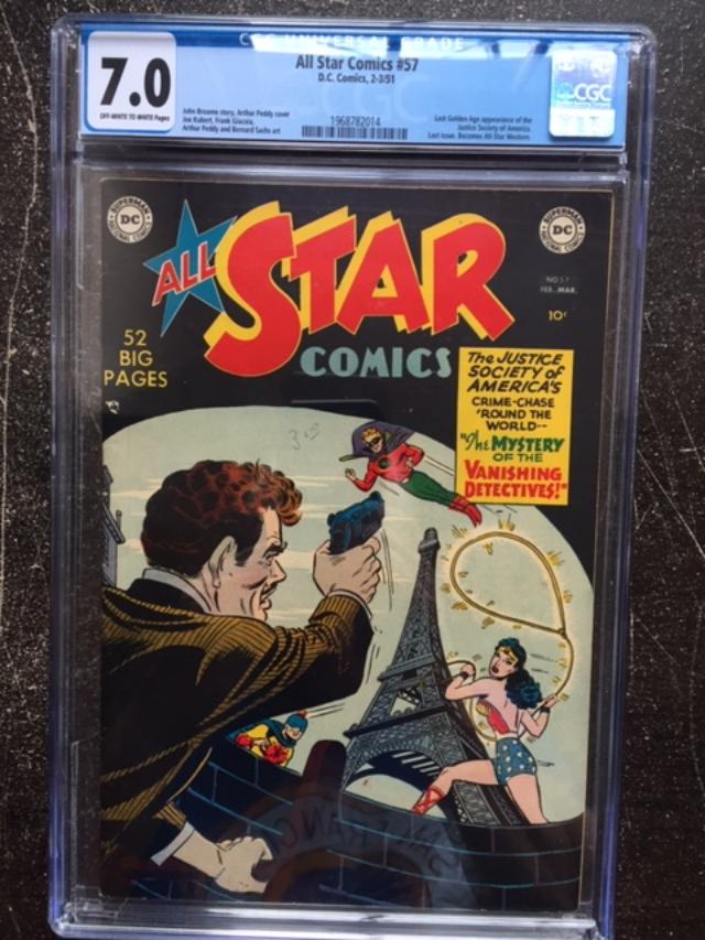 All Star Comics #57 CGC 7.0 ow/w