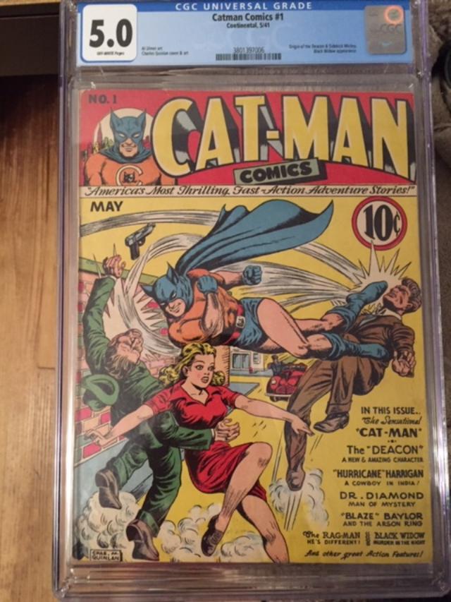 Catman Comics #1 CGC 5.0 ow