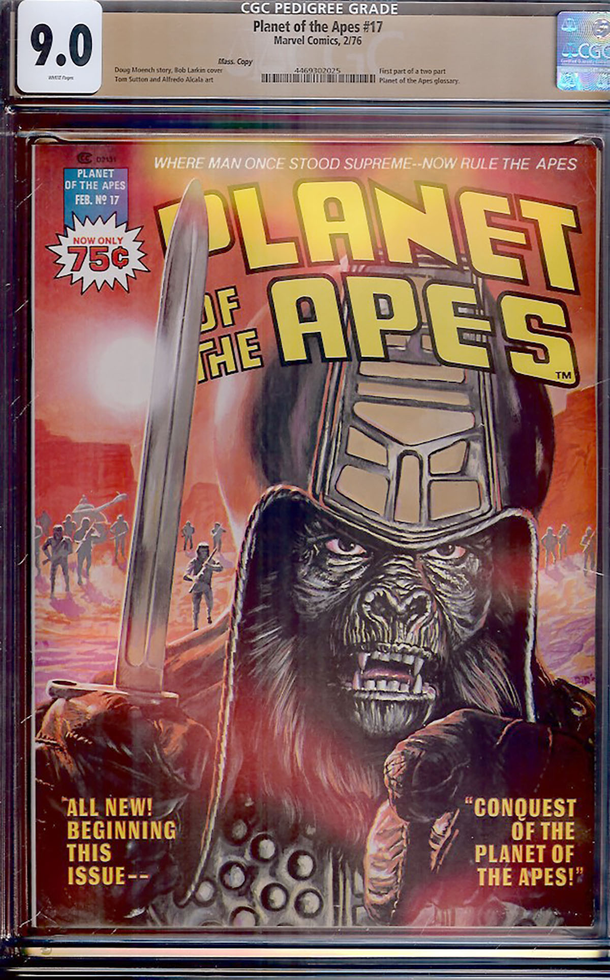 Planet of the Apes #17 CGC 9.0 w Mass. Copy