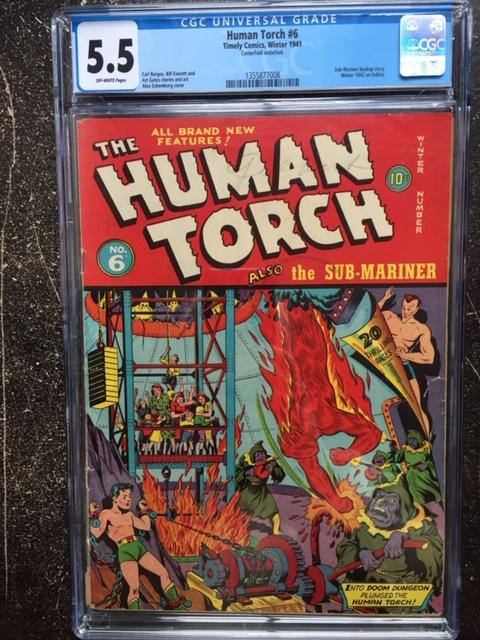 Human Torch #6 CGC 5.5 ow