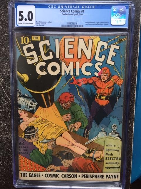 Science Comics #1 CGC 5.0 cr/ow