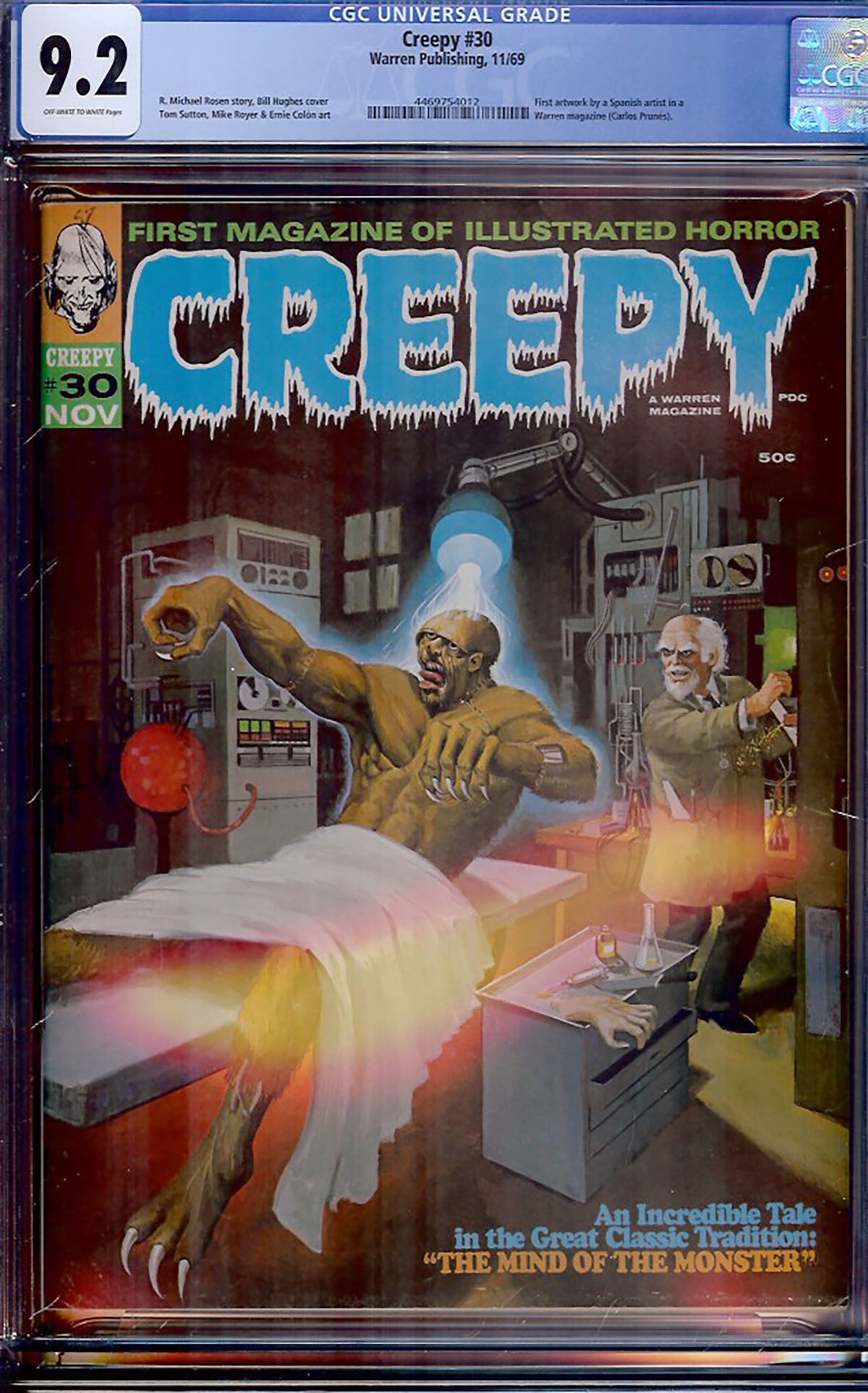 Creepy #30 CGC 9.2 ow/w